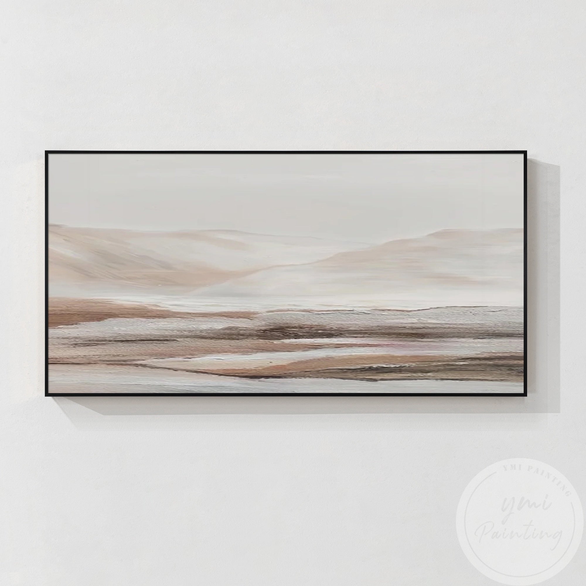 Abstrakte beige Landschaft Wandkunst