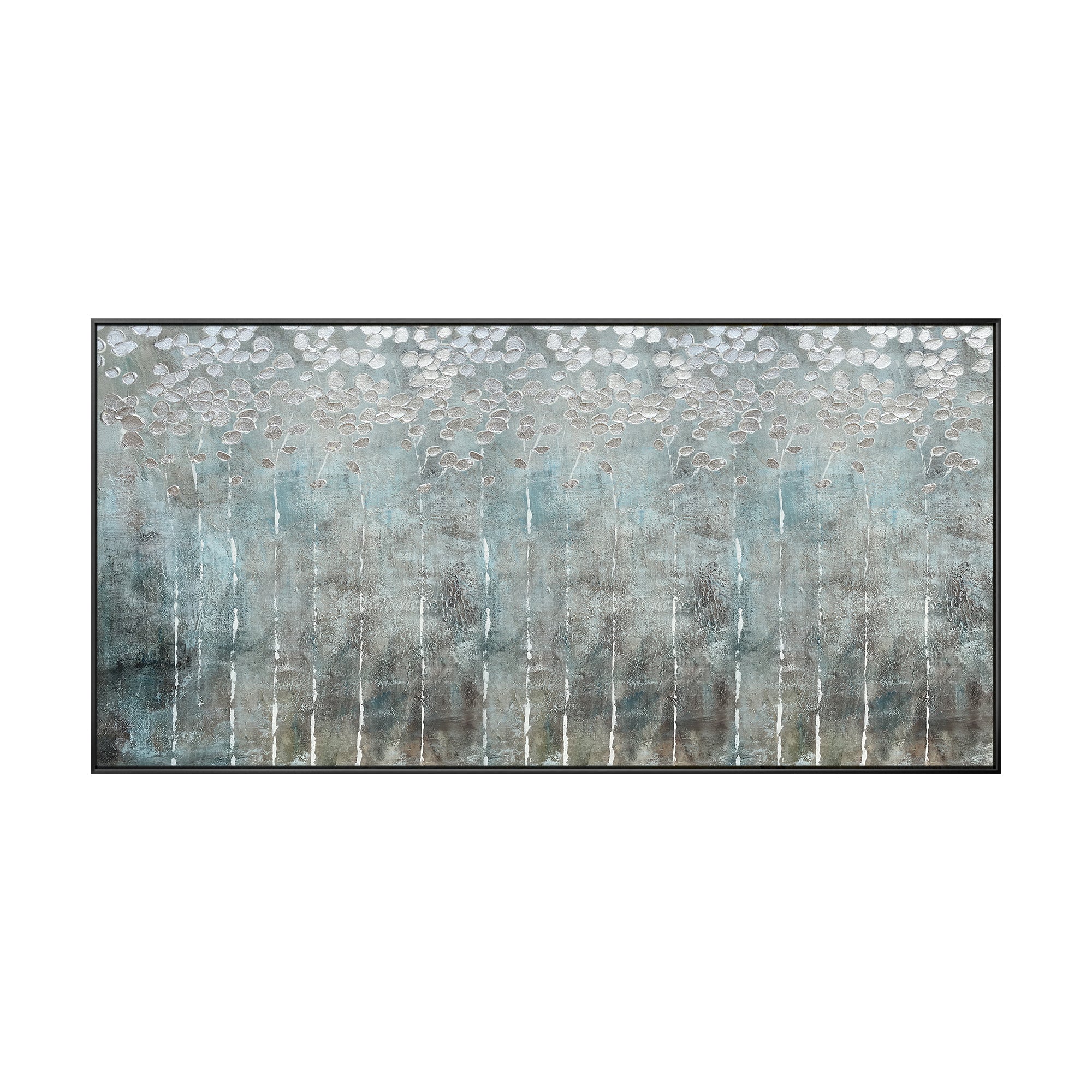 Abstract Silver Blue Gray Textured wall art