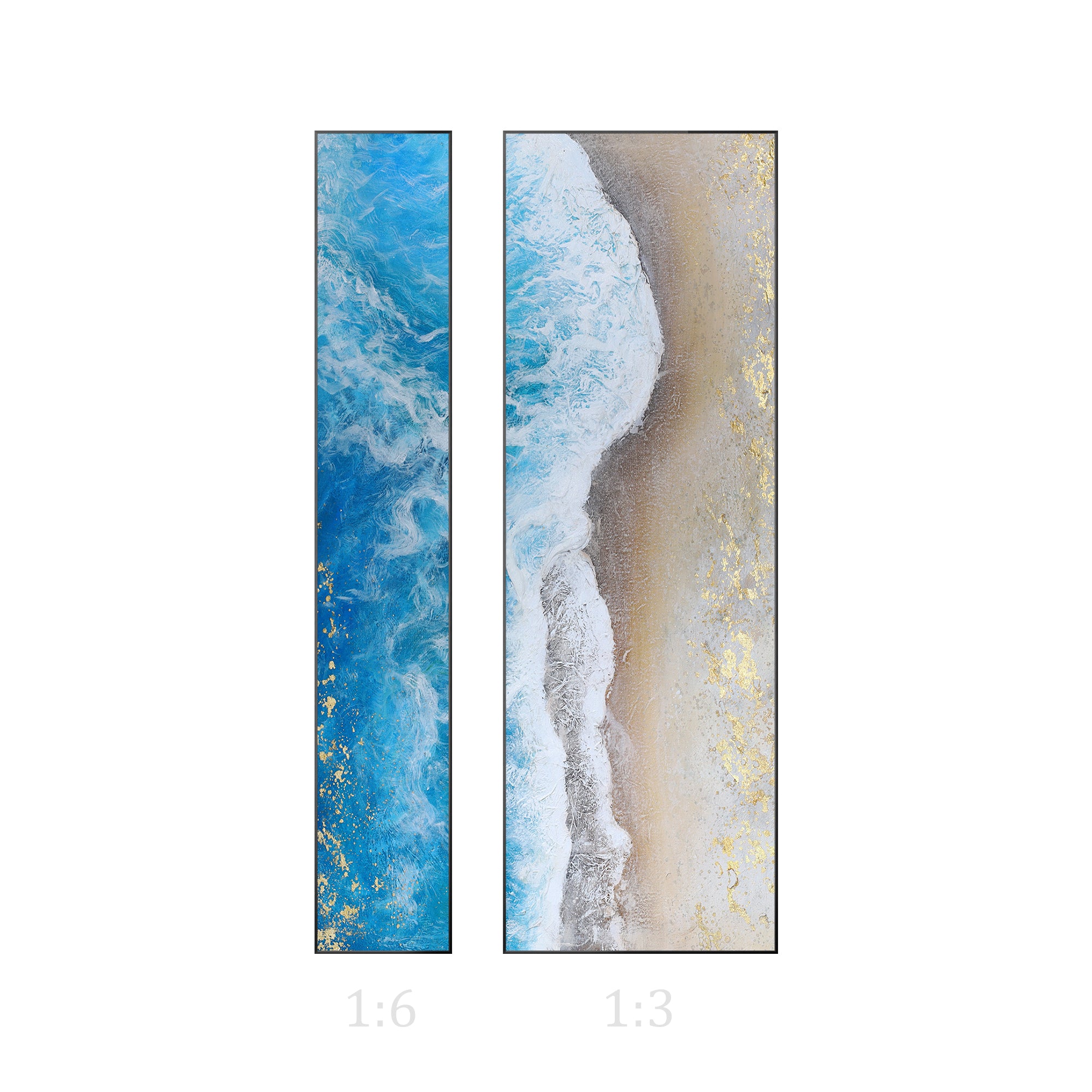 Set of 2 ocean wave art