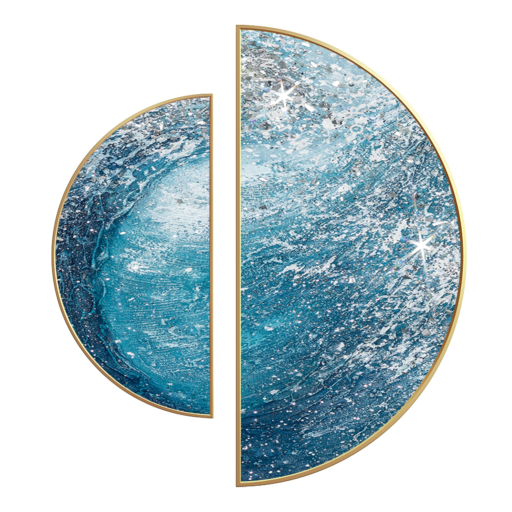 Teal and Navy Blue Wall Art