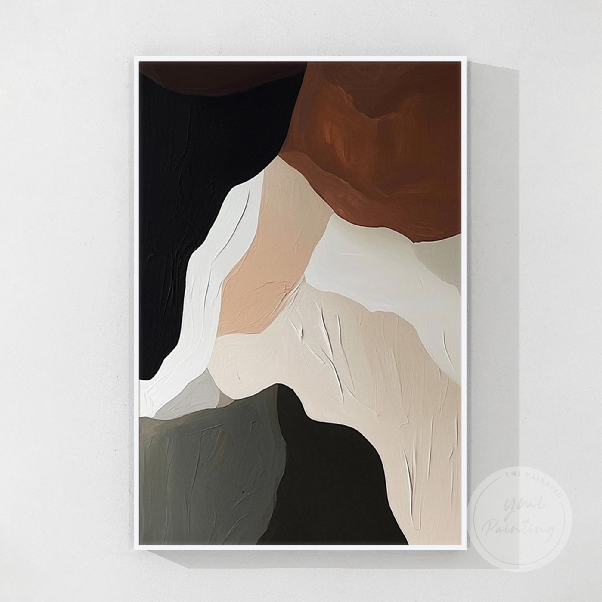 Textured minimalist abstract artwork for bedrooms, offices, or living rooms.