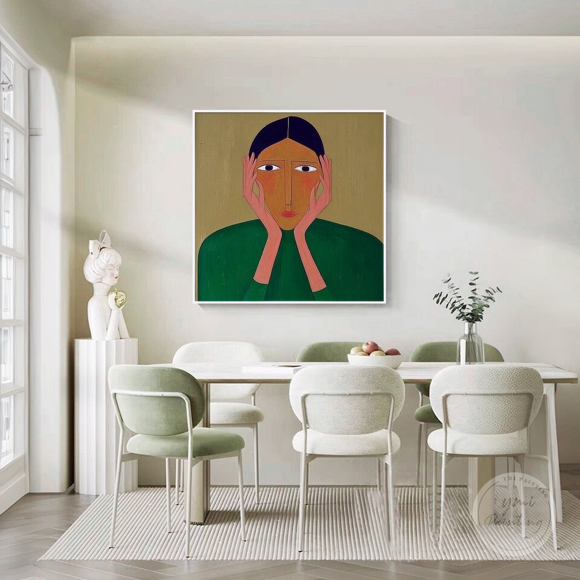 Bold color contemporary painting, bringing a vibrant and creative atmosphere to your home or office.