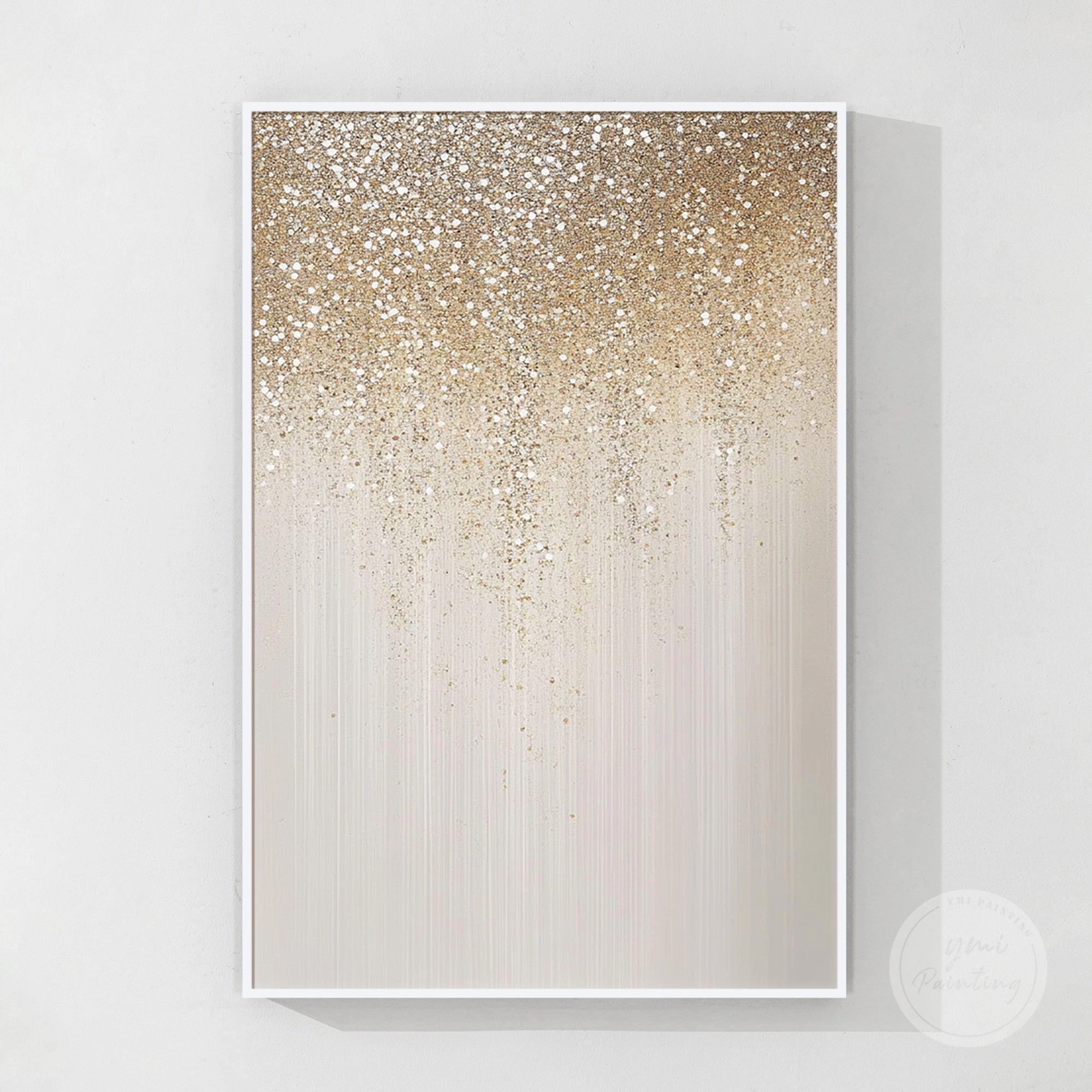 Abstract shimmering wall art ideal for chic and glamorous interiors.