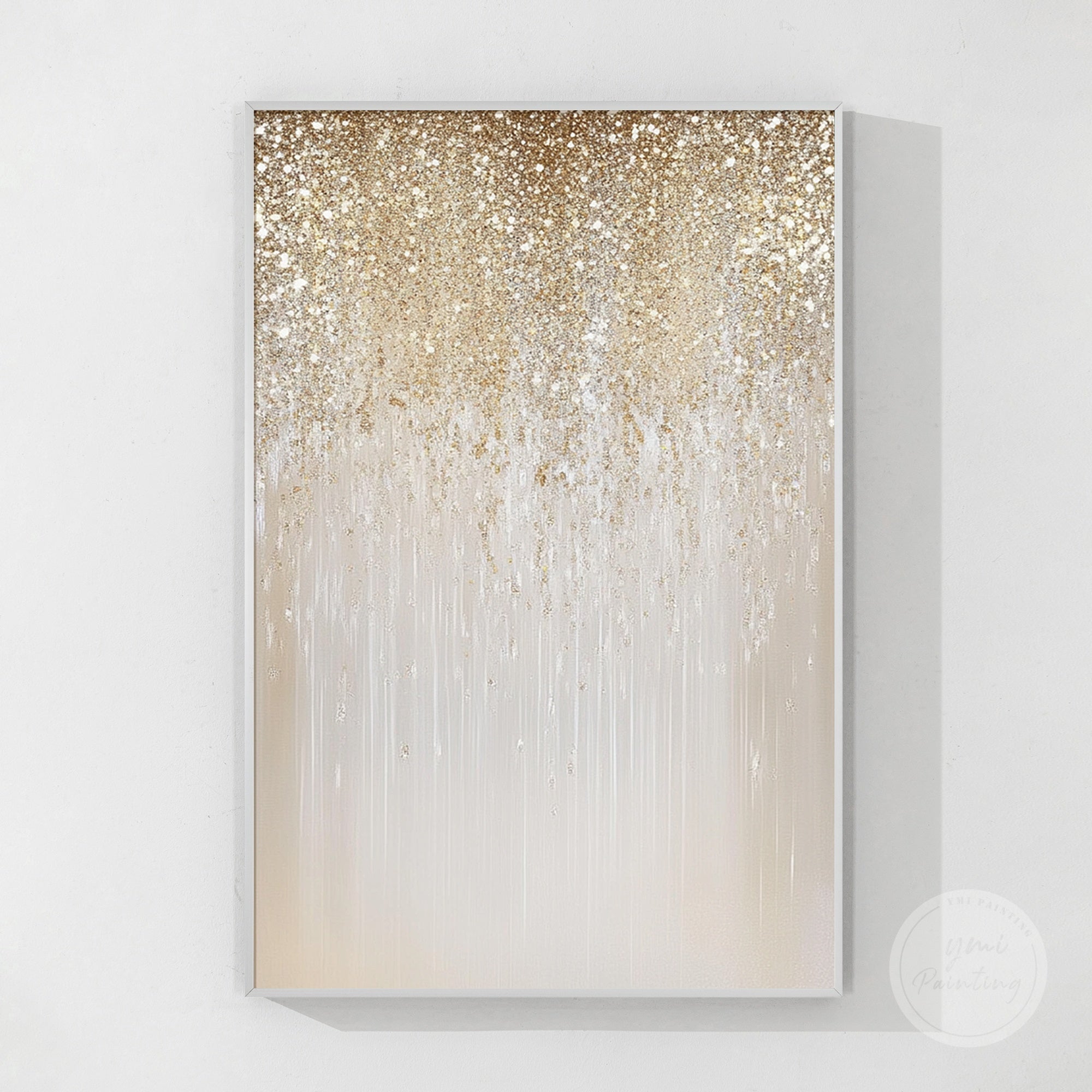 Luxury sparkle canvas artwork with multi-layer glitter shine.