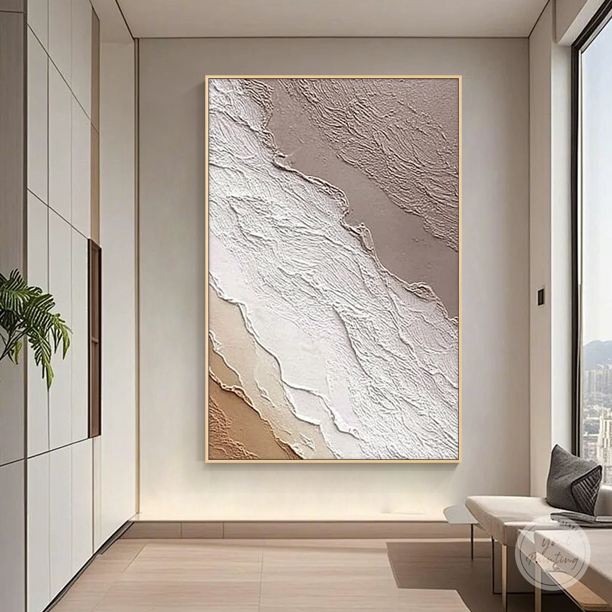 Organic layered abstract texture painting
