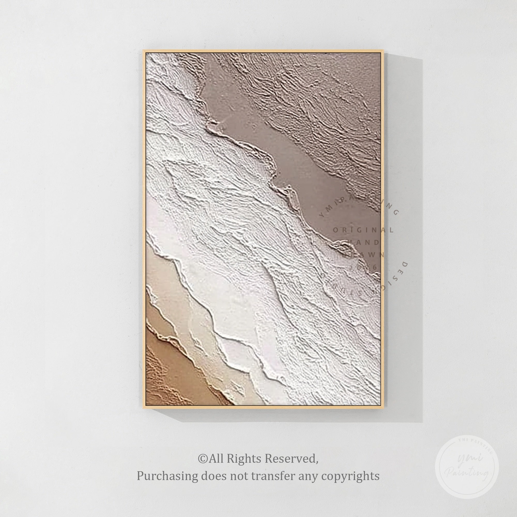 Contemporary textured wall art close detail