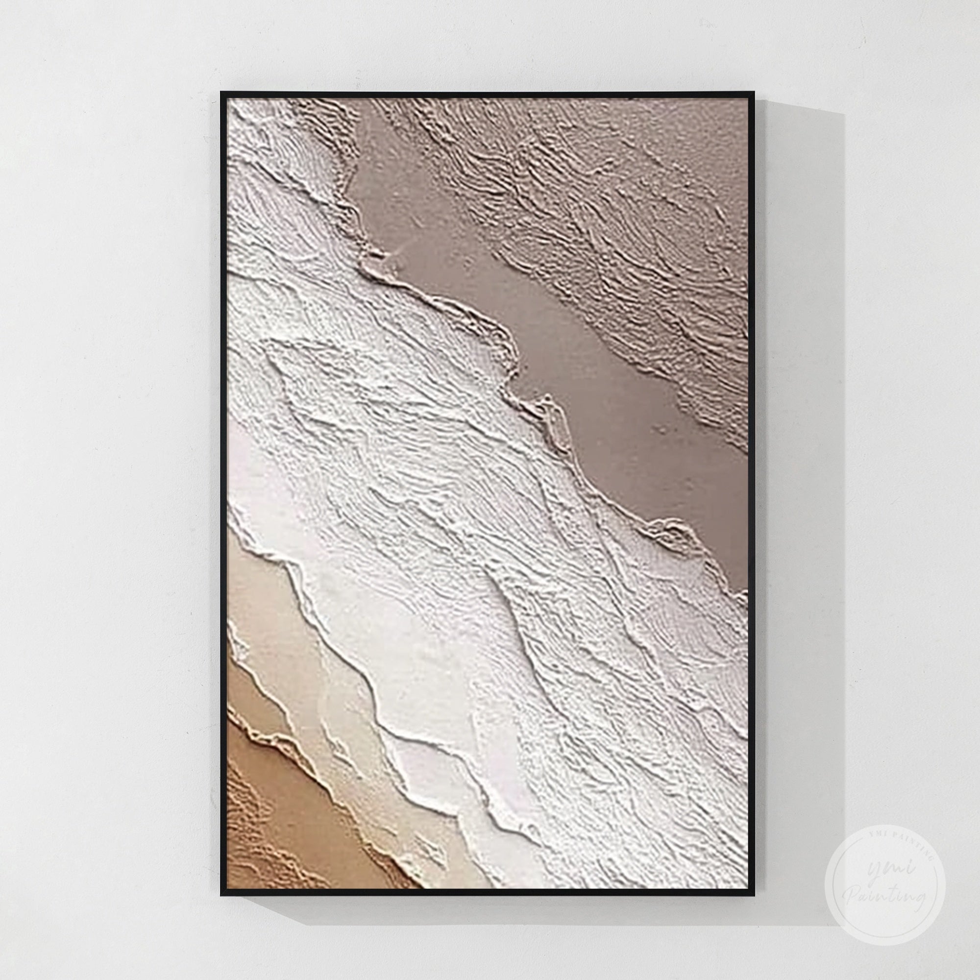 Modern Neutral Plaster Relief Wall Art Design