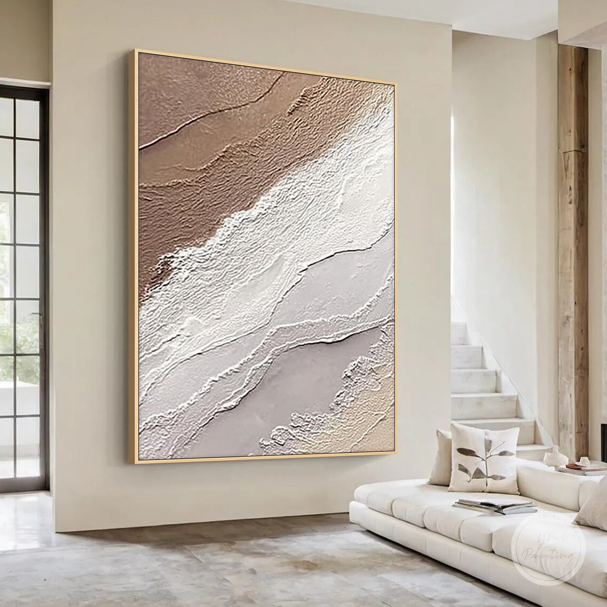 Organic layered texture abstract painting