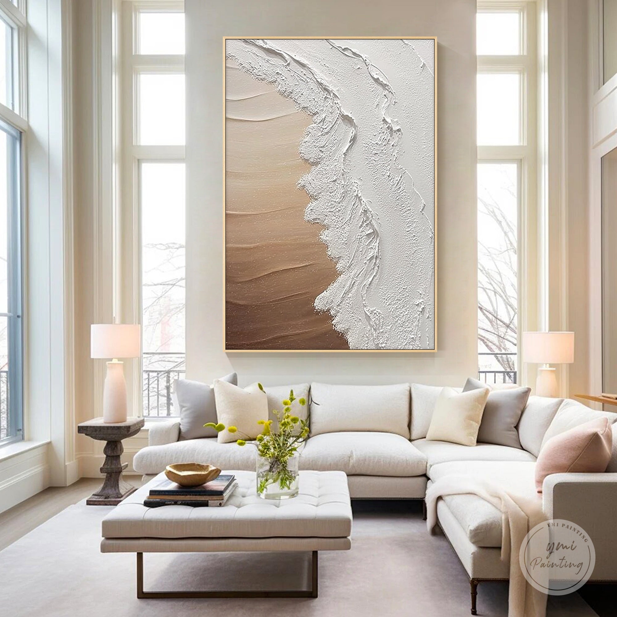 Minimalist 3D abstract wall art design