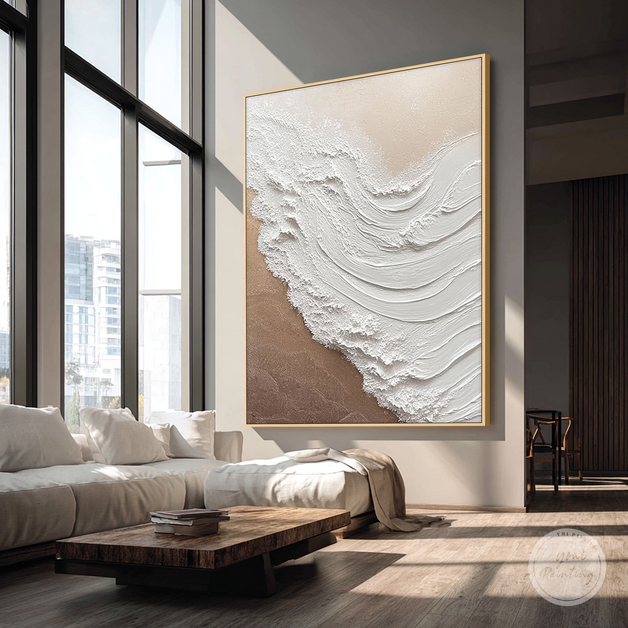 Modern ocean inspired abstract artwork