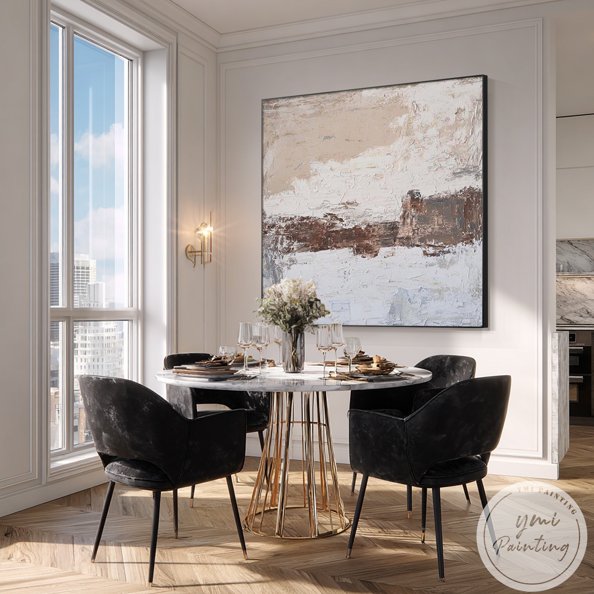abstract landscape painting with calm and understated composition