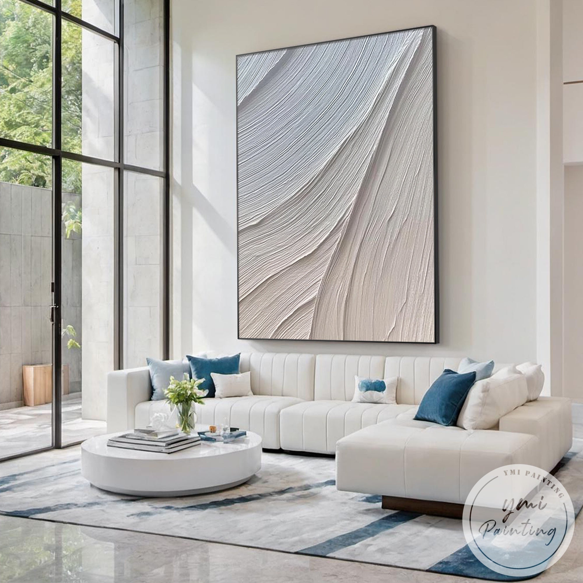 soft textured wave pattern wall decor