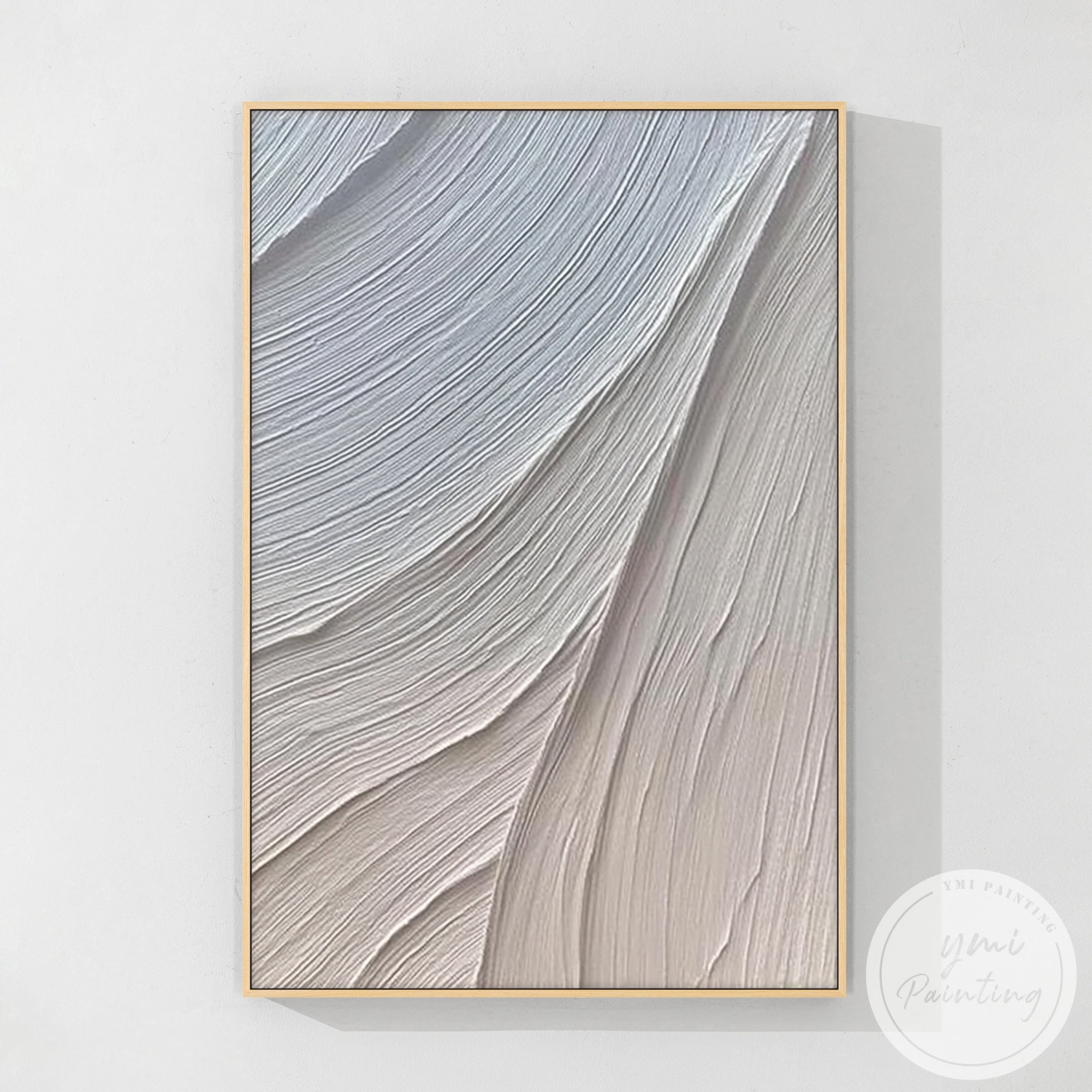 minimalist textured wall art with flowing lines