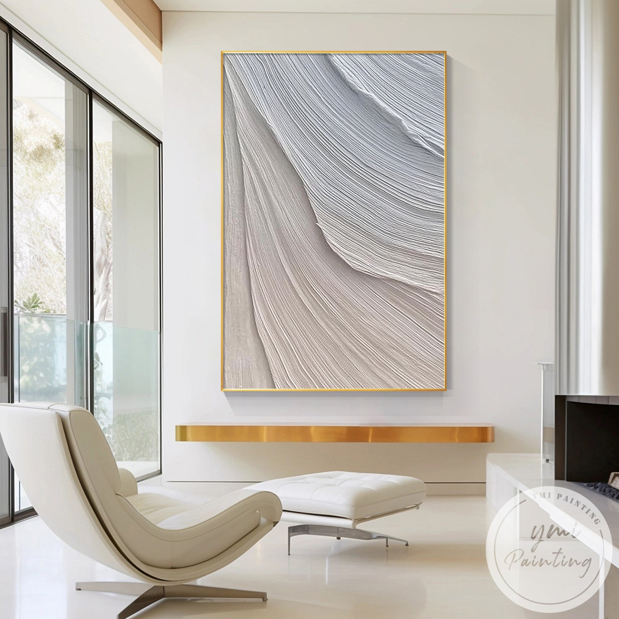 modern neutral abstract texture artwork