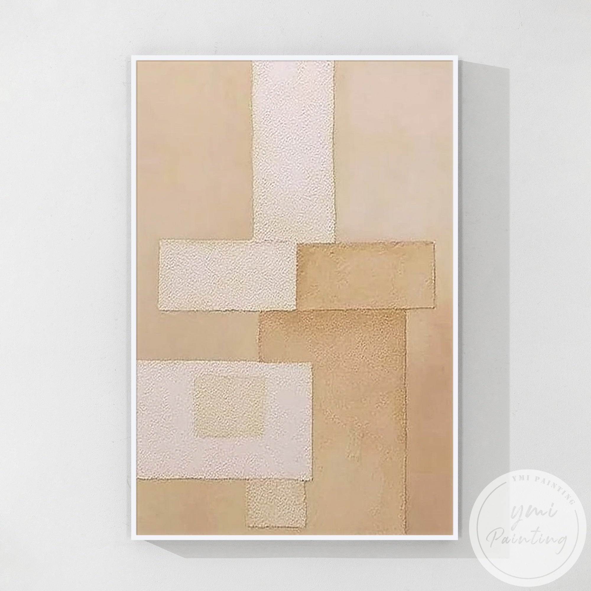 Modern cream beige wall decor artwork
