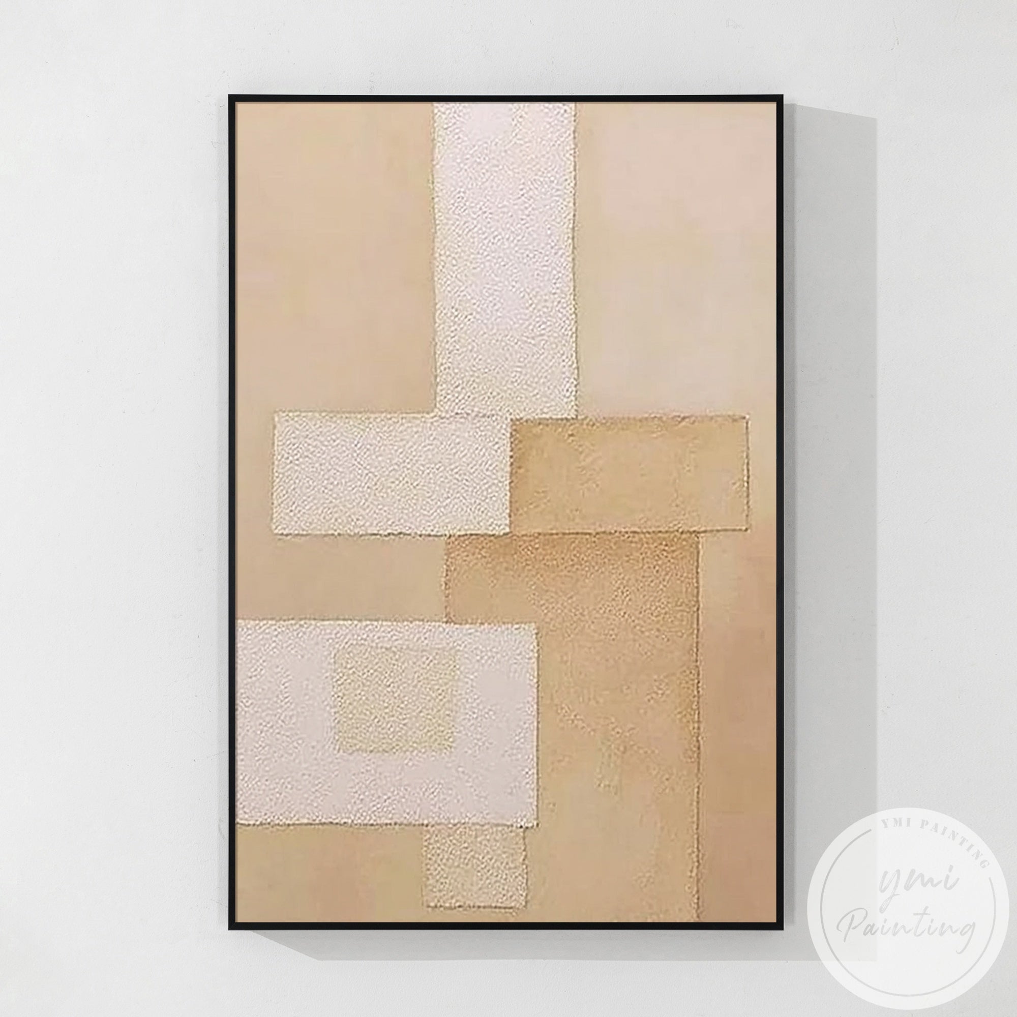 Modern cream beige wall decor artwork