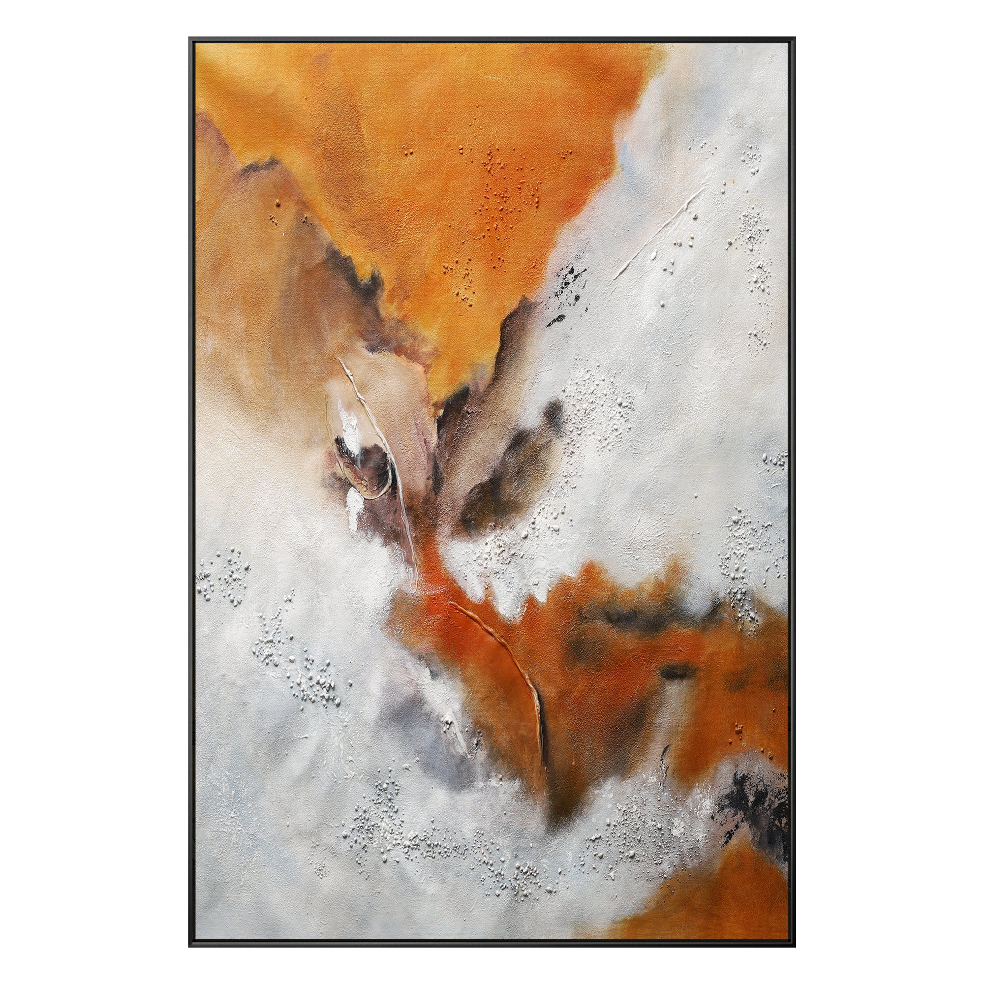 Terra Cotta and Gray Abstract Textured wall art