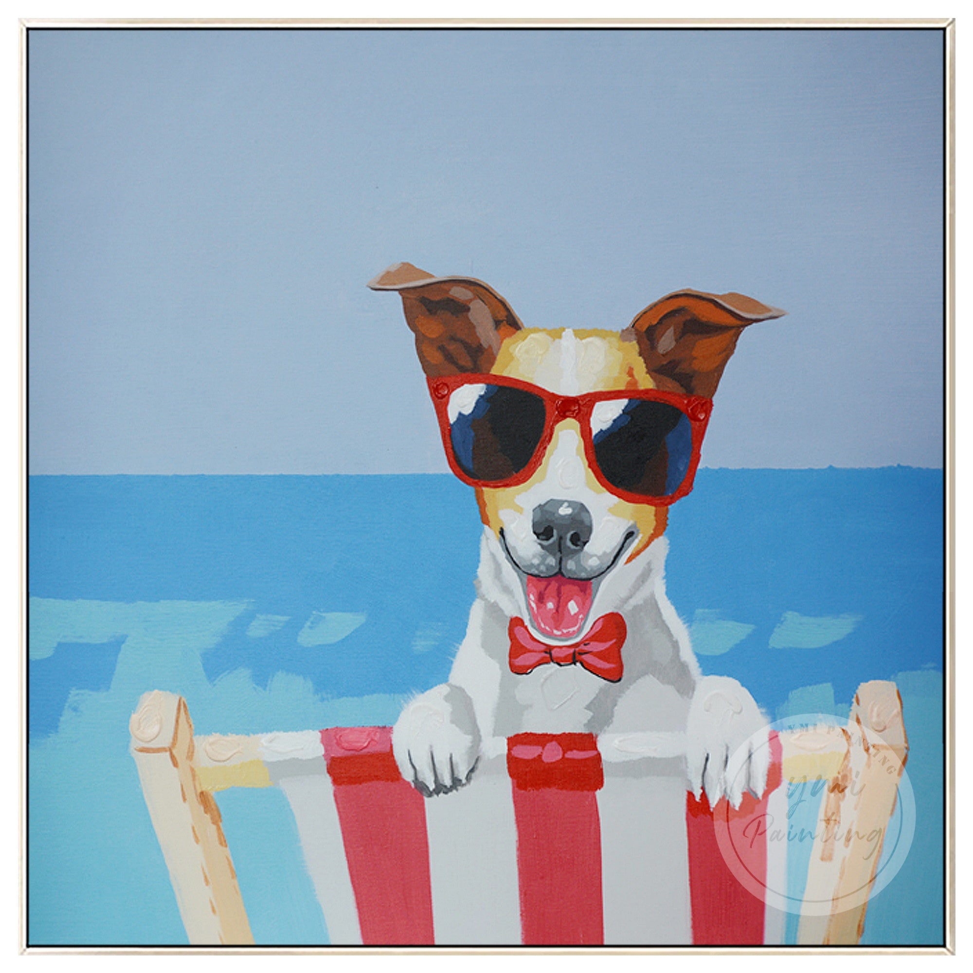 Funny Dog with Sunglasses Painting