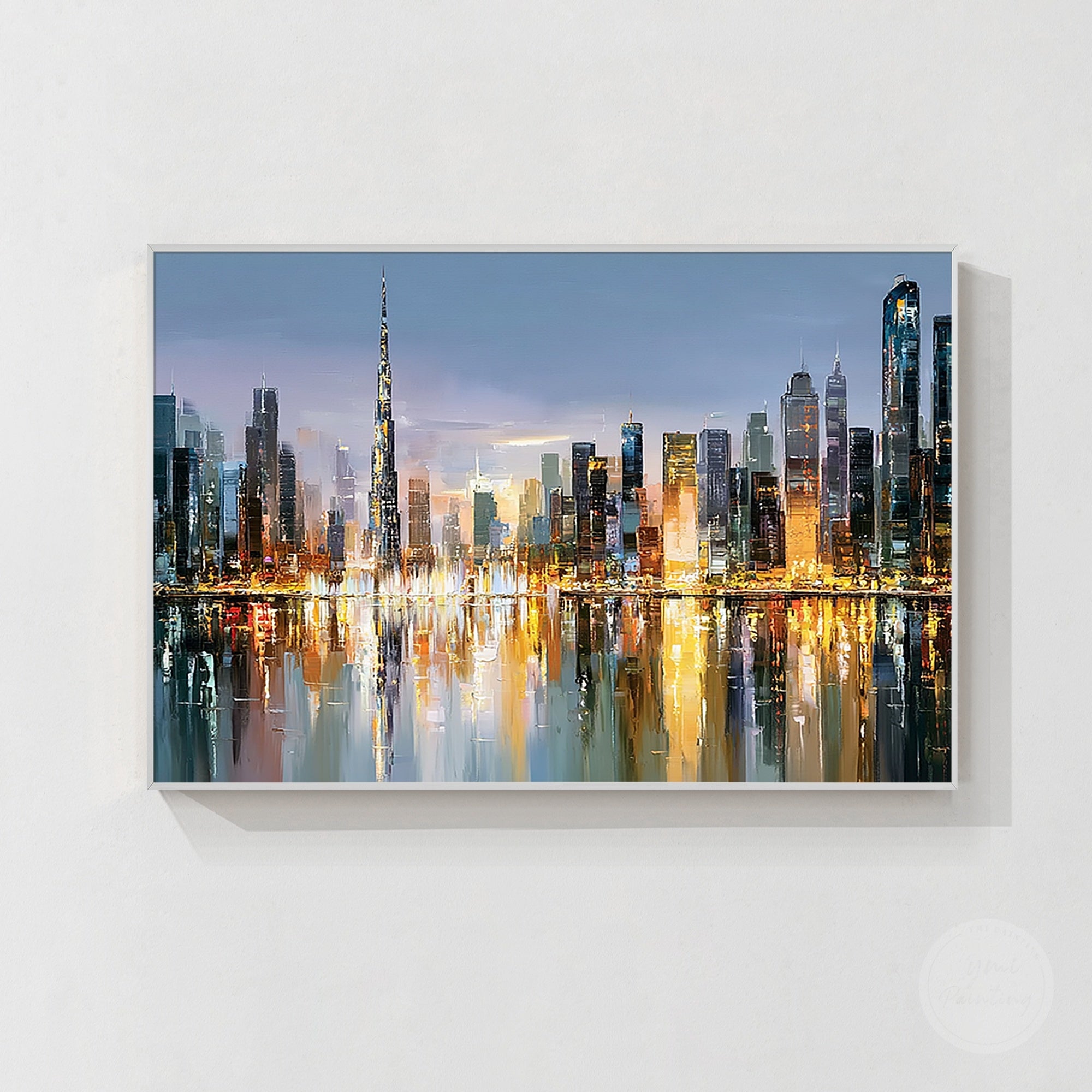 Modern architectural city wall decor artwork
