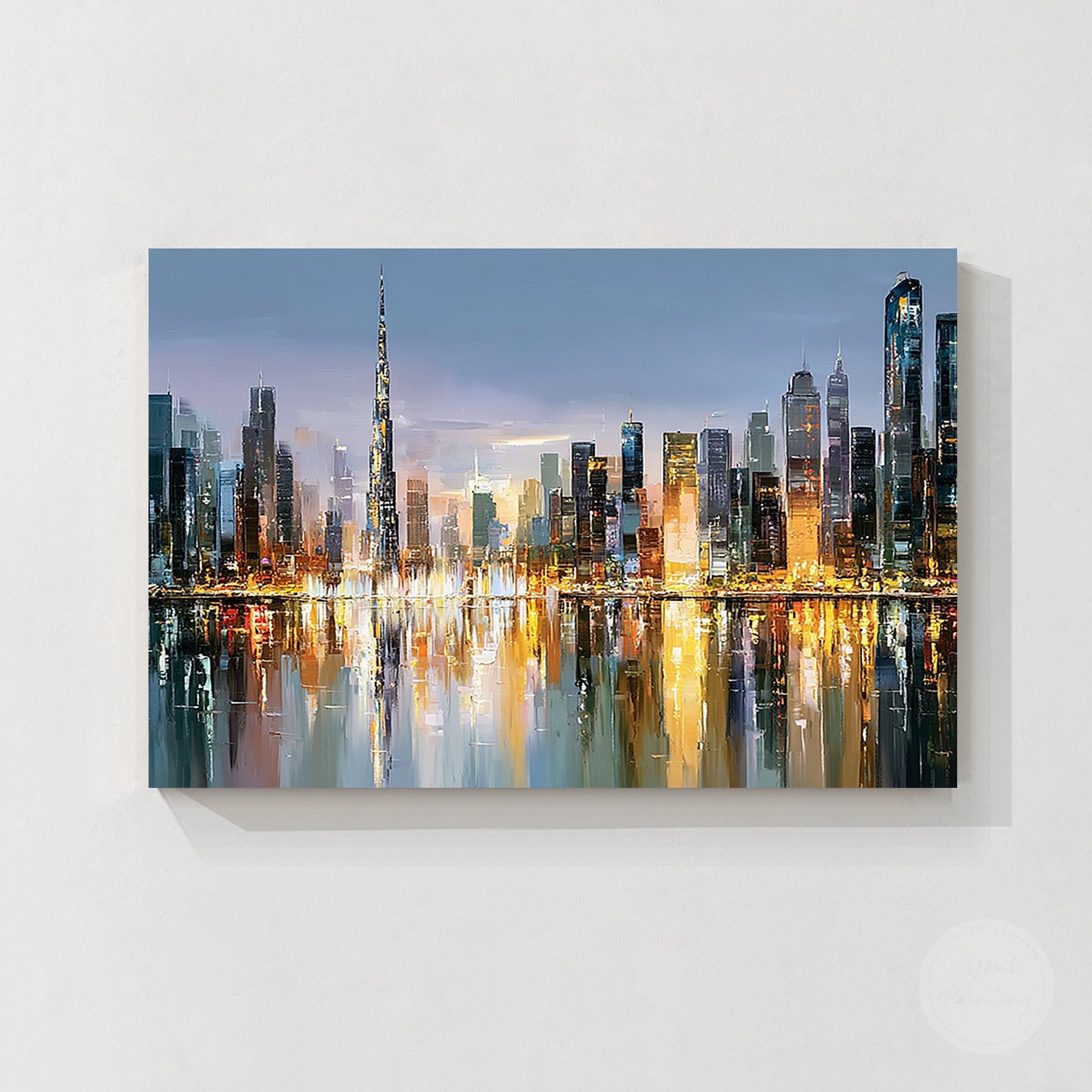 Burj Khalifa inspired urban landscape painting
