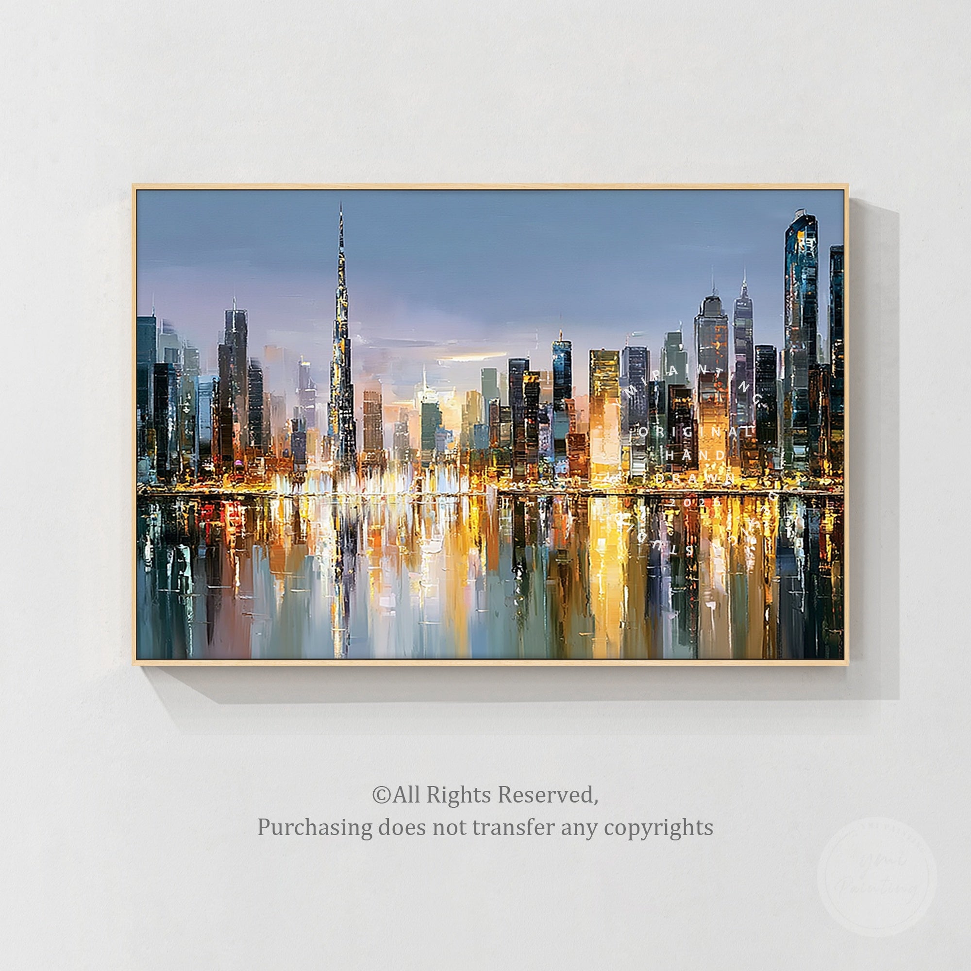 Contemporary Dubai metropolitan canvas painting