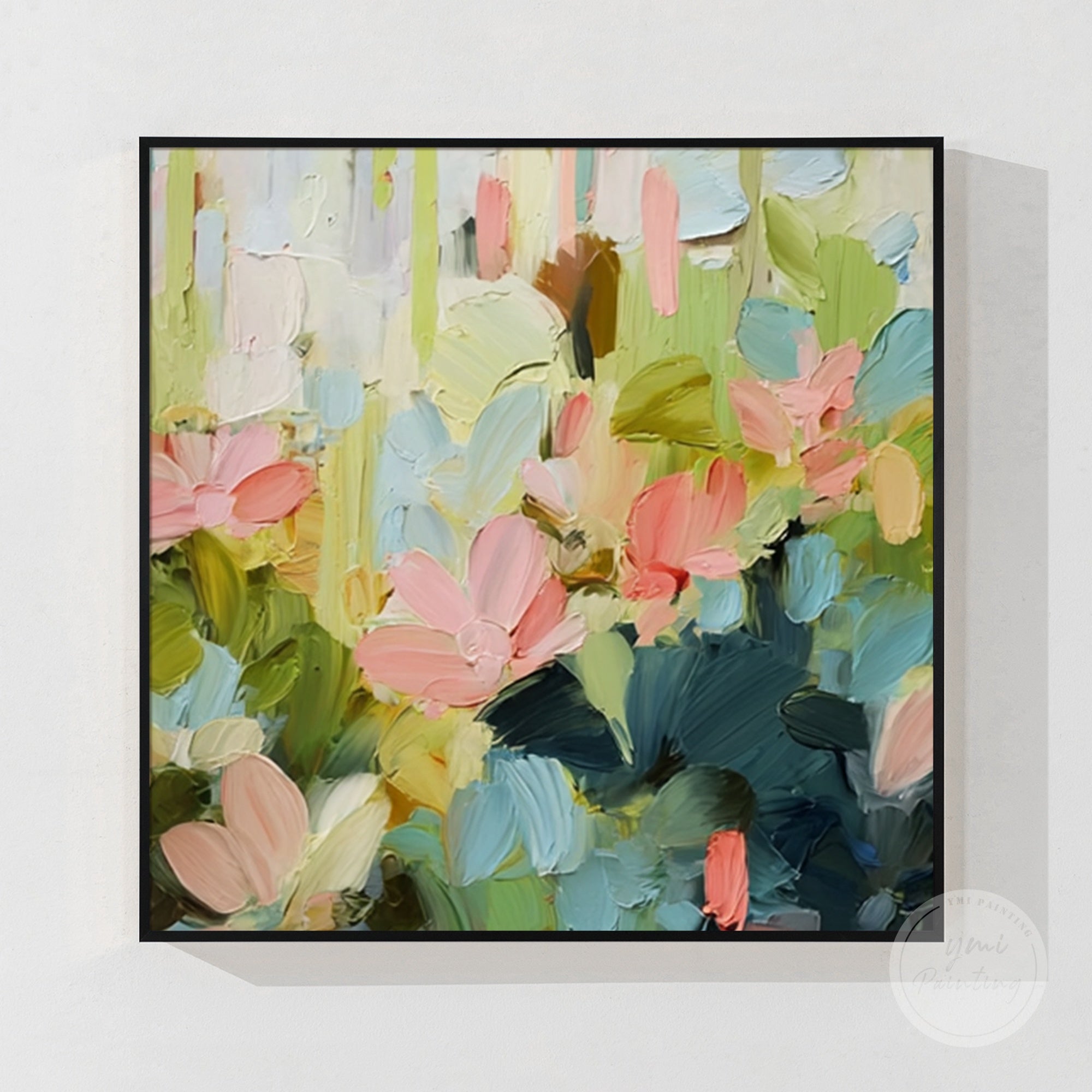 Original textured flower art, bringing elegance and warmth to your living room.