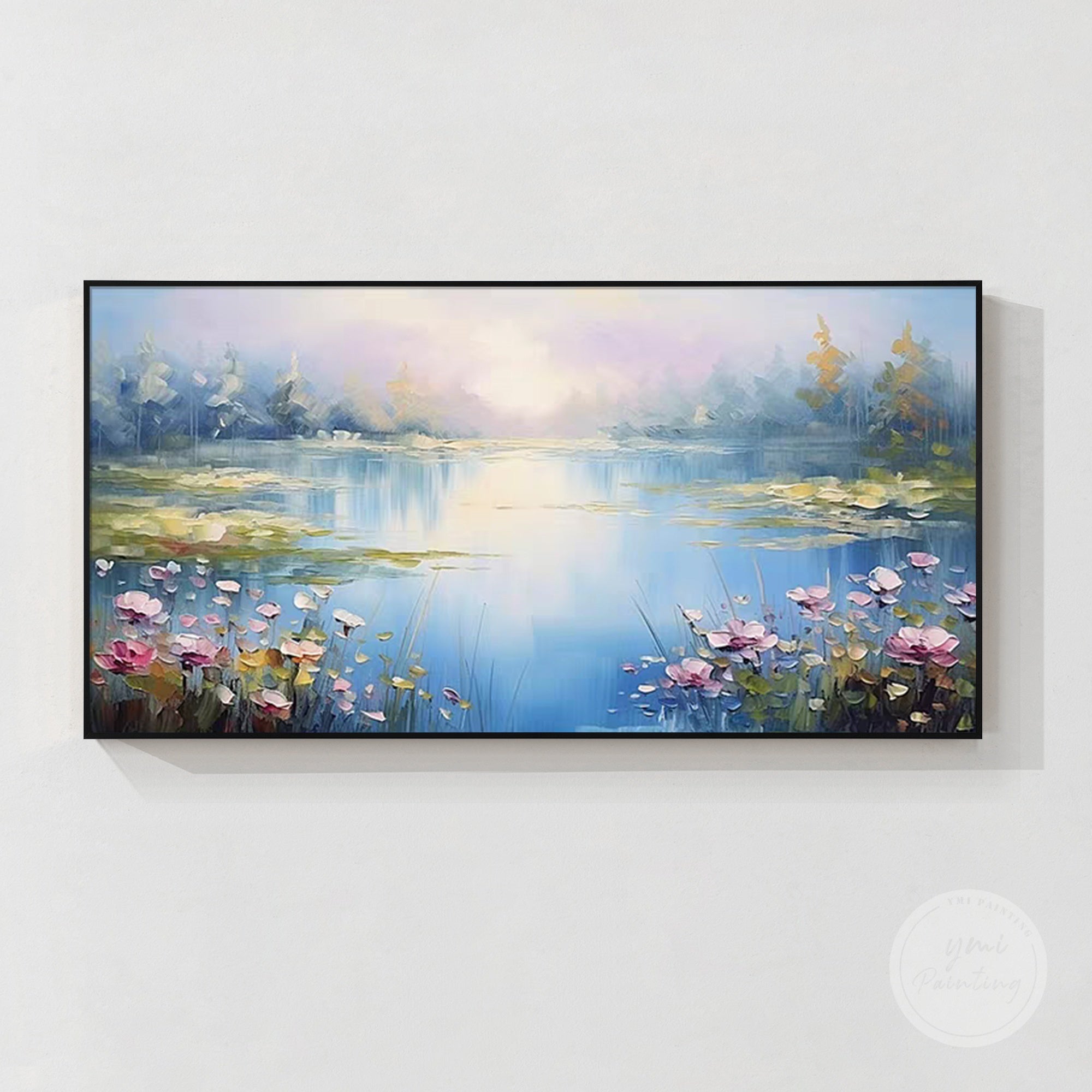 Large lotus flower wall art for bedroom and home decoration