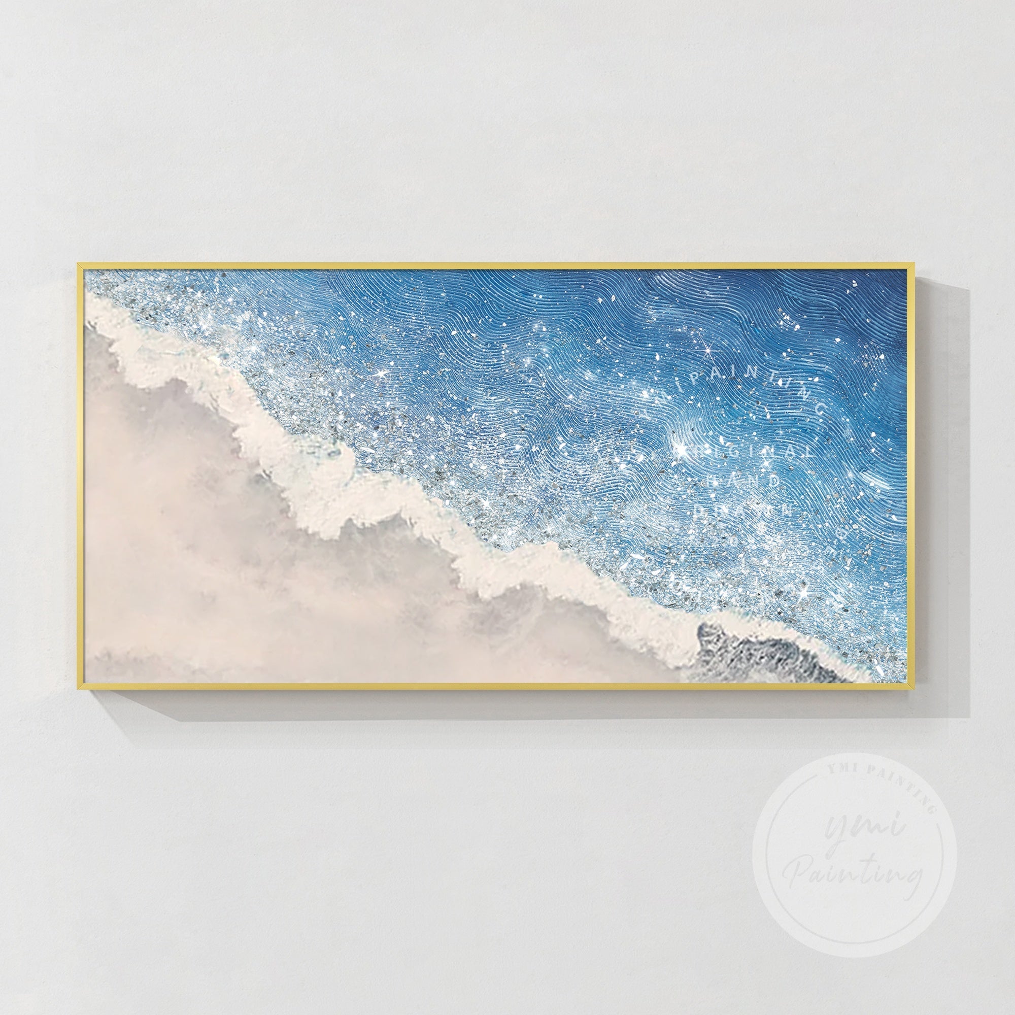 Abstrakte beige Landschaft Wandkunst