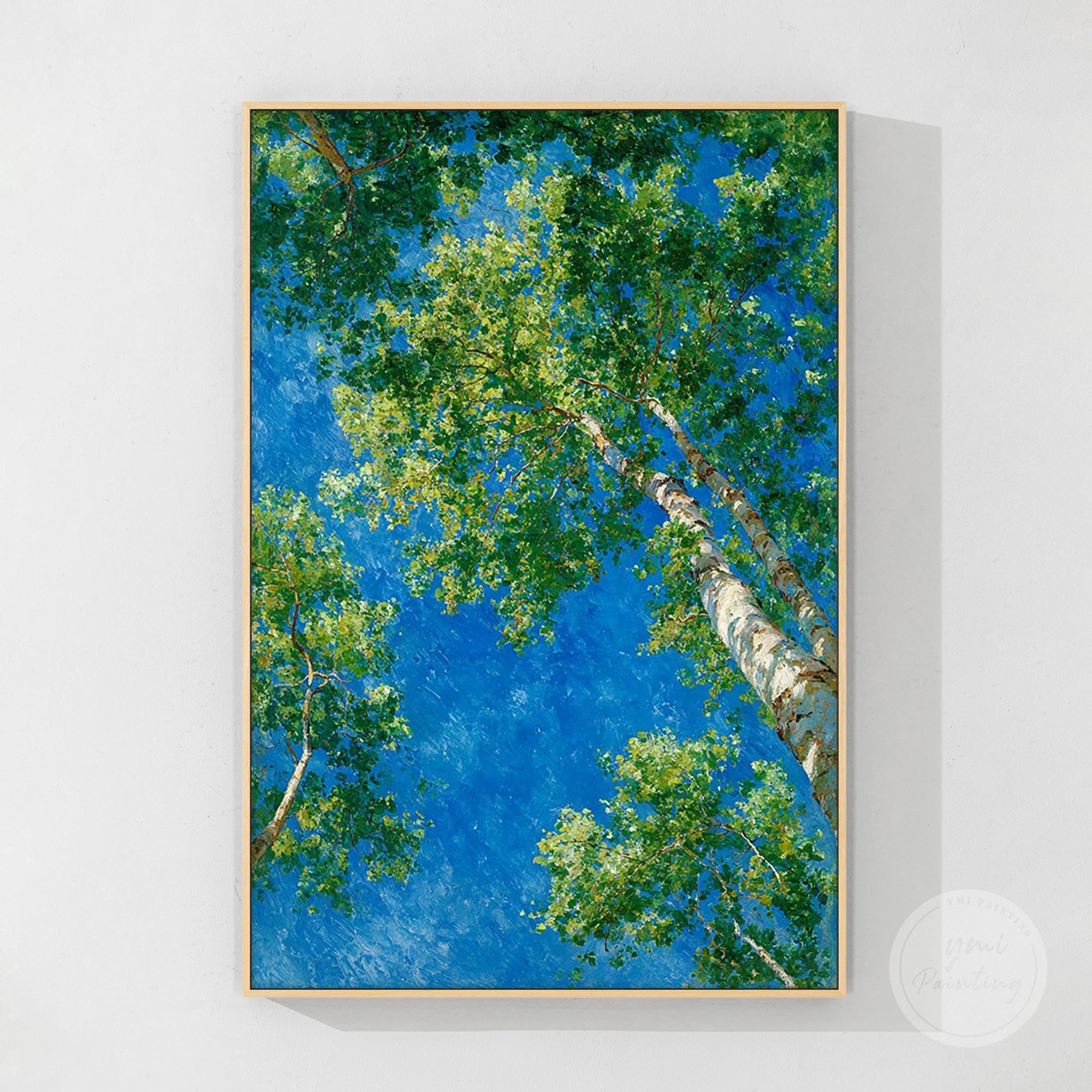 Contemporary impressionist tree painting for living room or bedroom décor