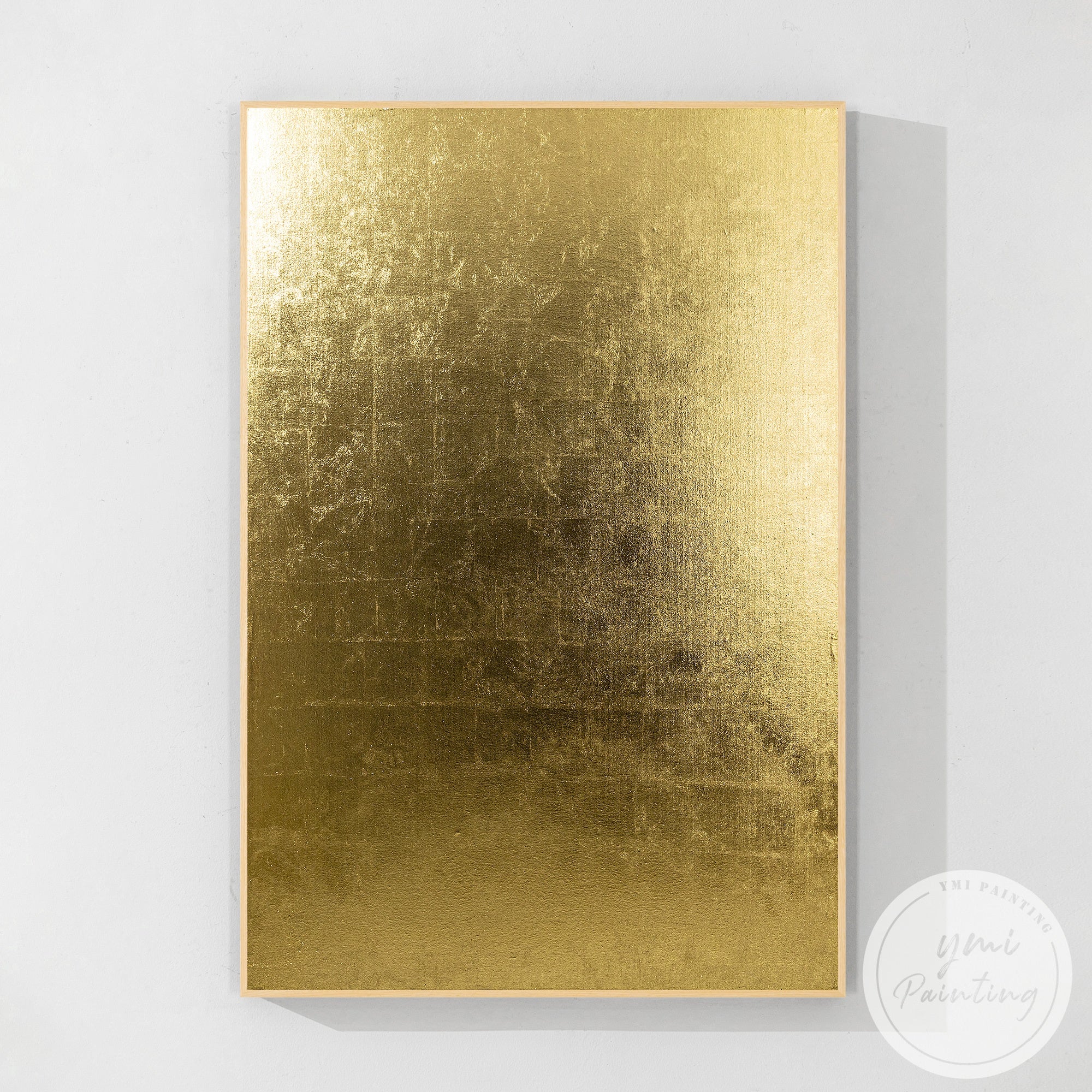 Modern gold abstract wall art for hallway or entryway decor