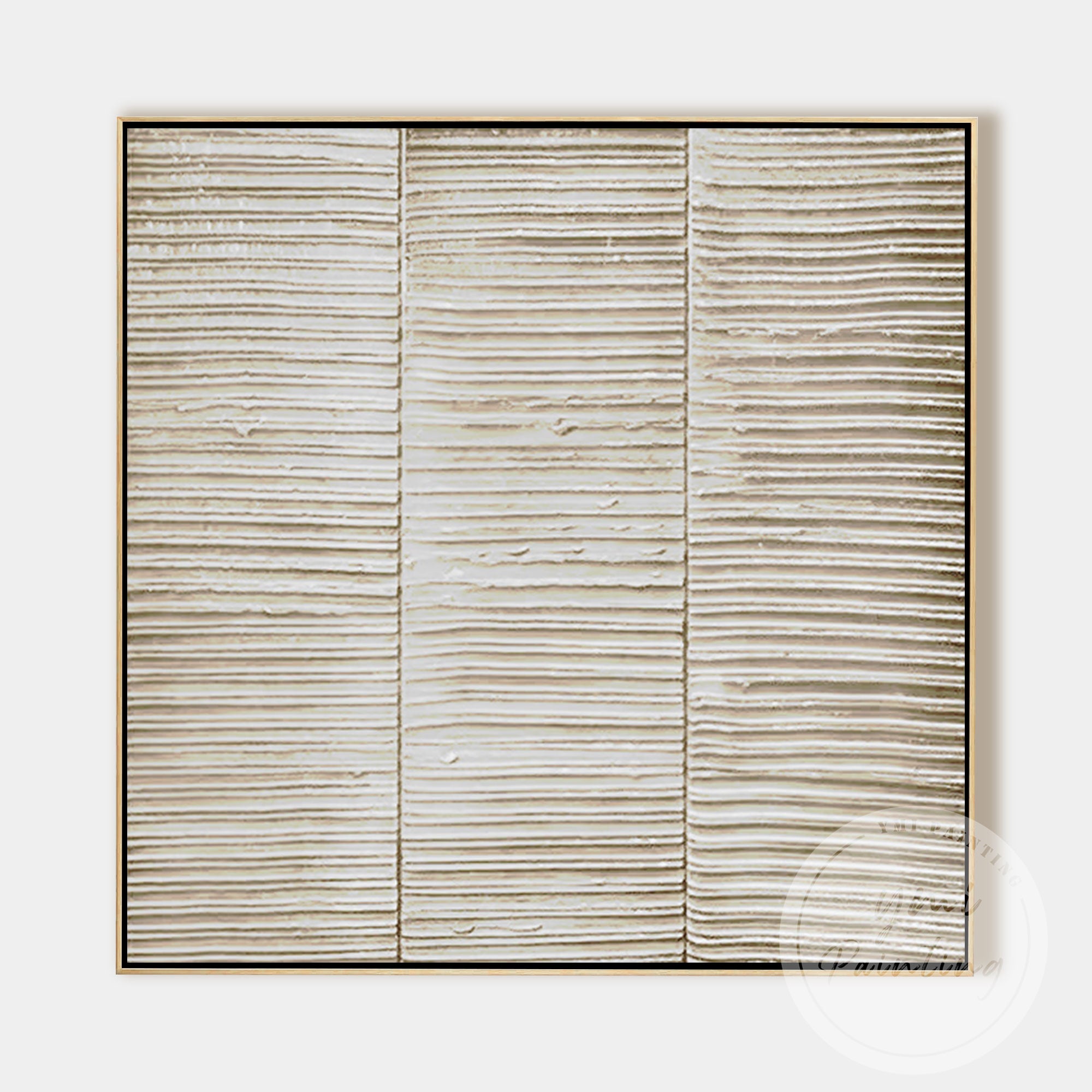 Elegant beige abstract canvas wall art for interior styling