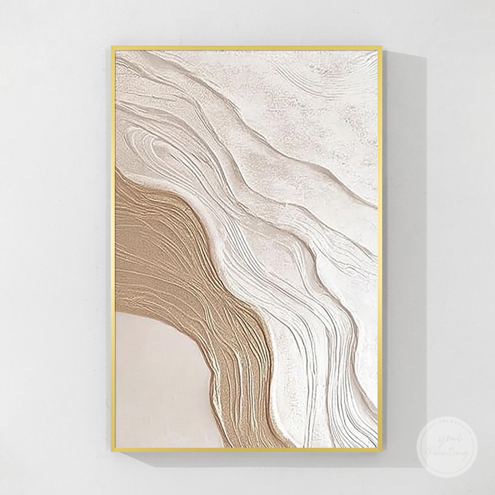 modern abstract wall art soft neutral color palette