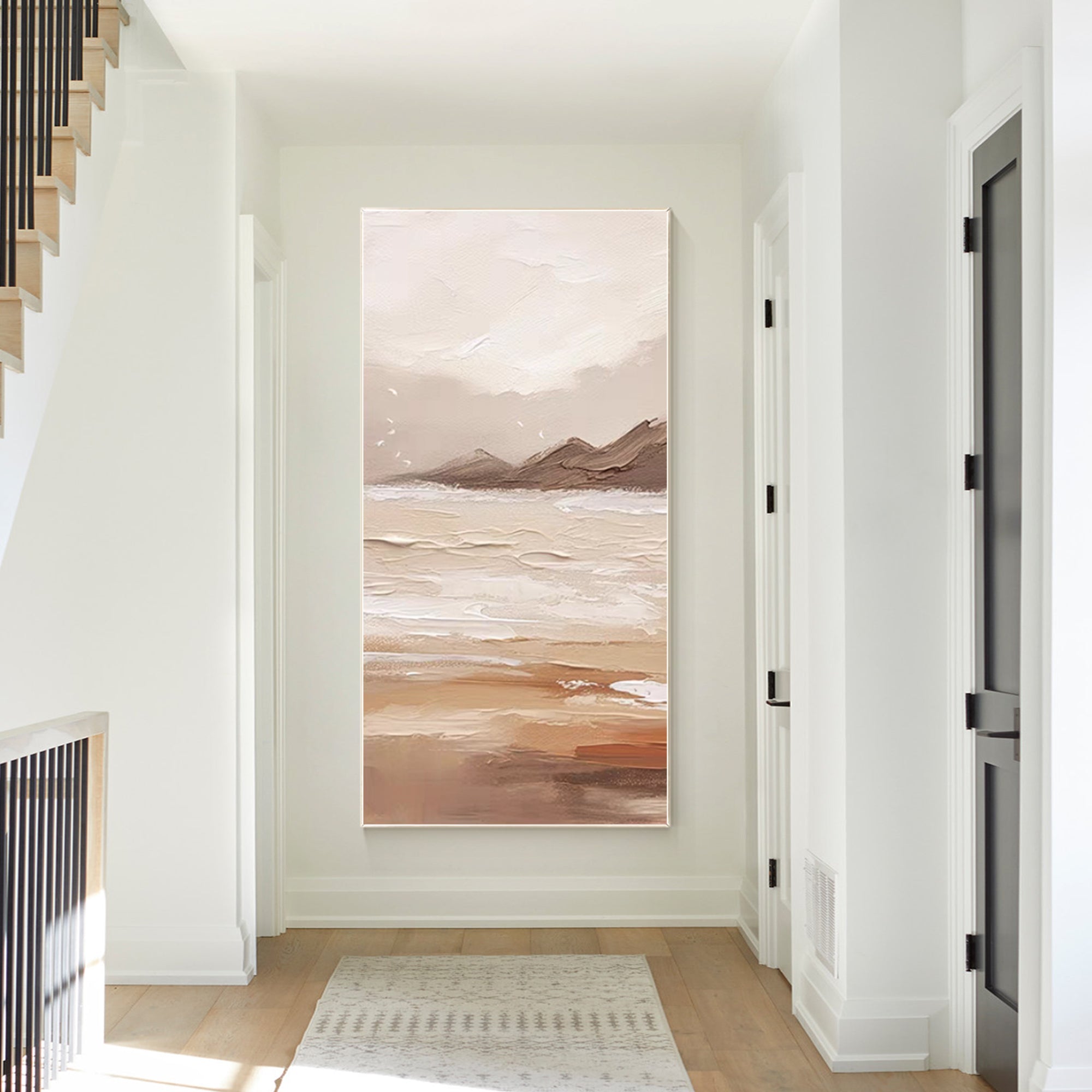 Abstract Beige Landscape Wall Art