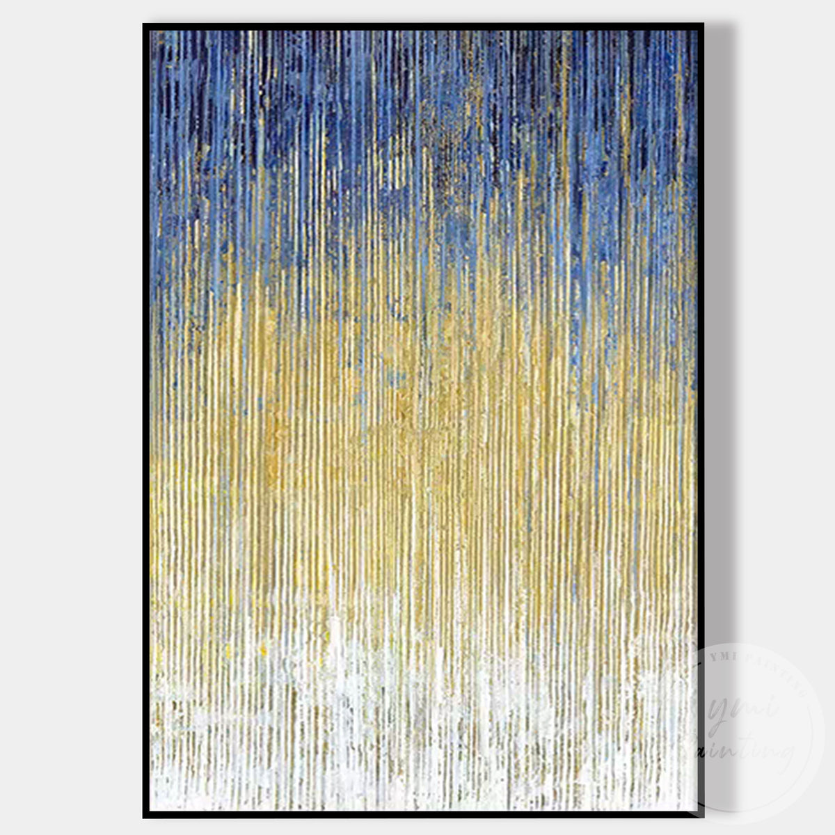 Luxury hand painted abstract artwork with gold accents