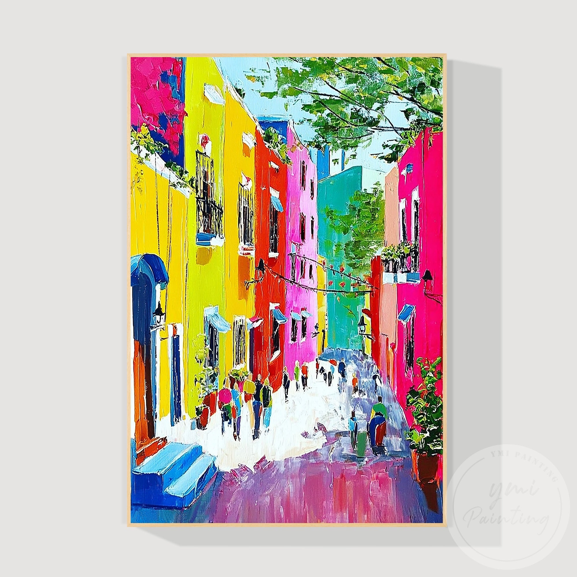 Large colorful Venice Italy painting for interior decoration