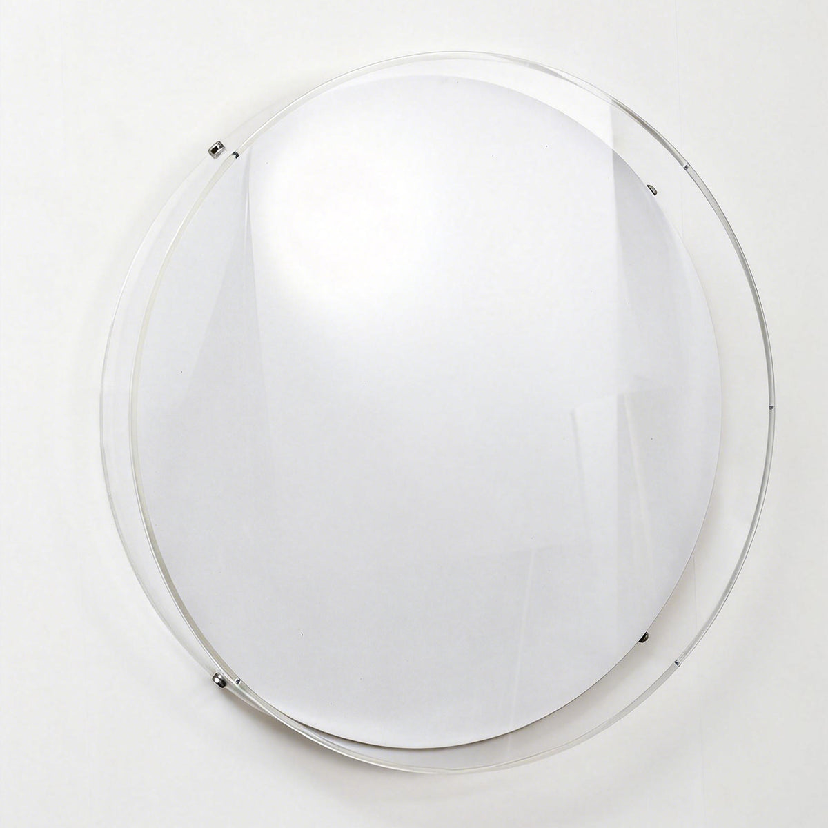 Clear round acrylic shadow box frame for canvas art