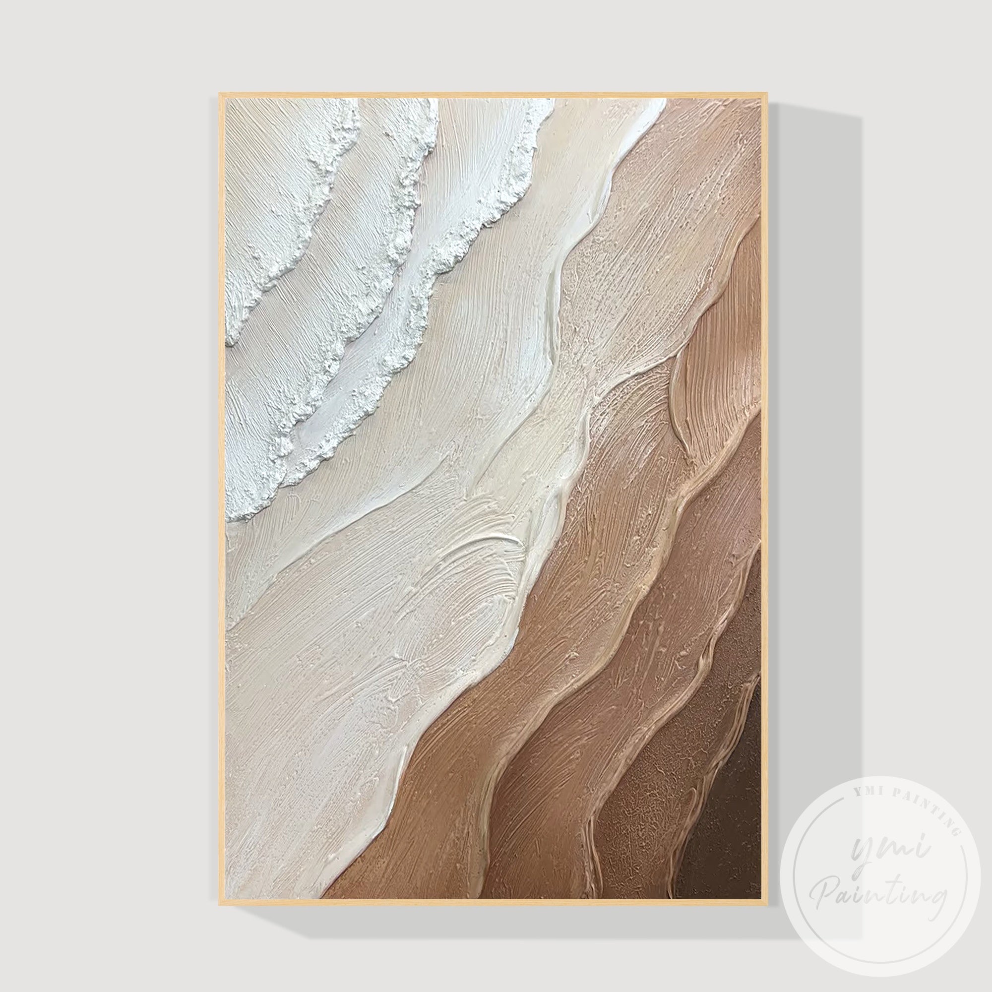 Minimalist natural tone wall art for living room or bedroom design