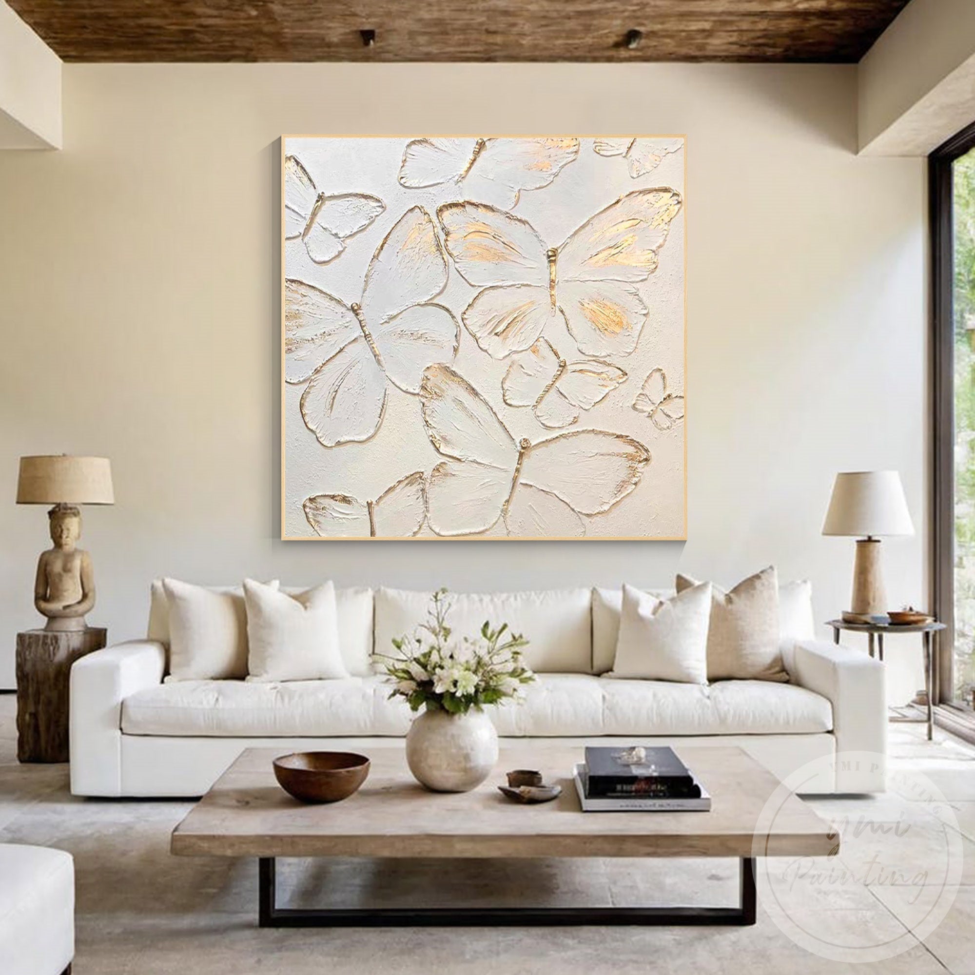 Luxury butterfly artwork for bedroom and office wall decor