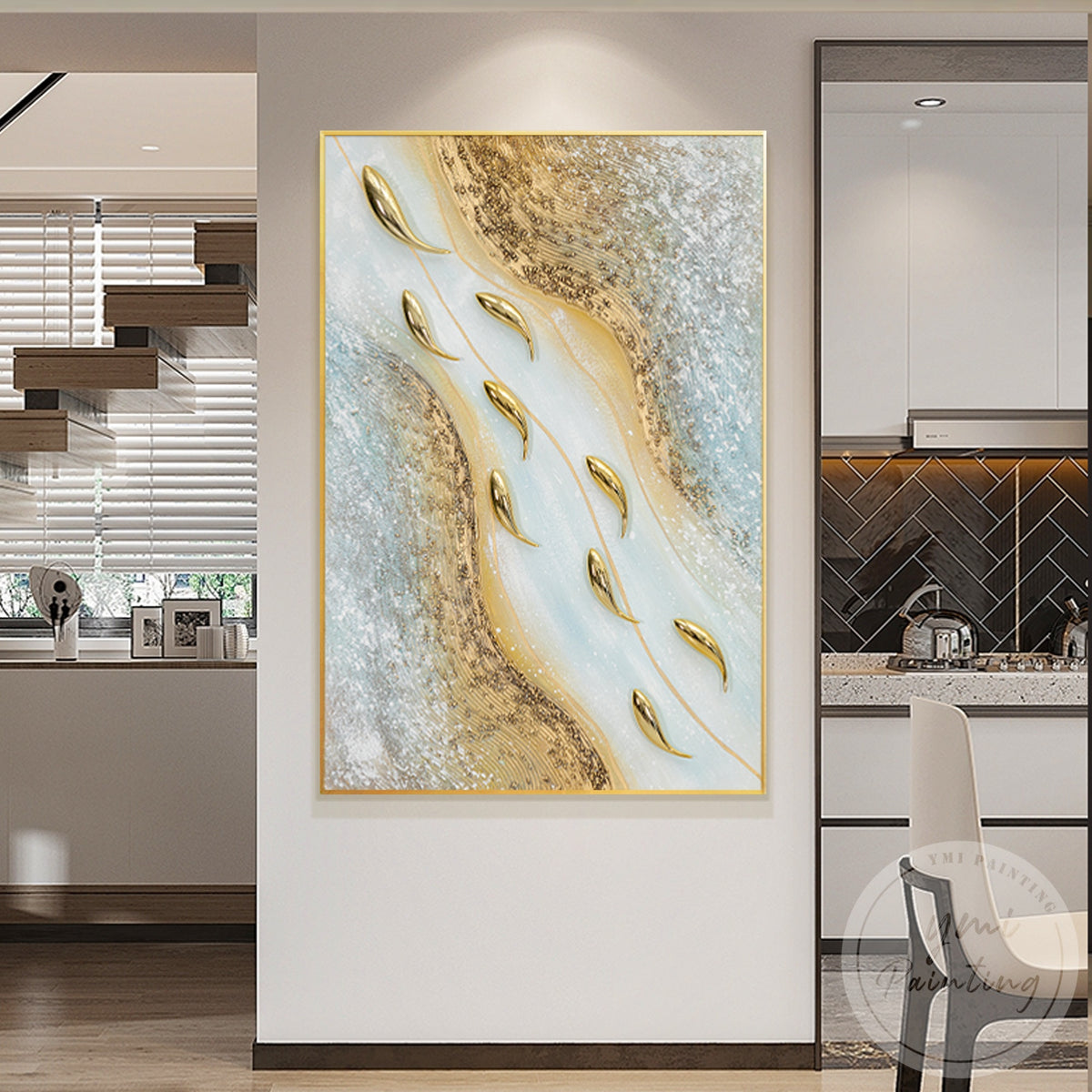 Luxury ocean inspired fish wall art for modern interiors