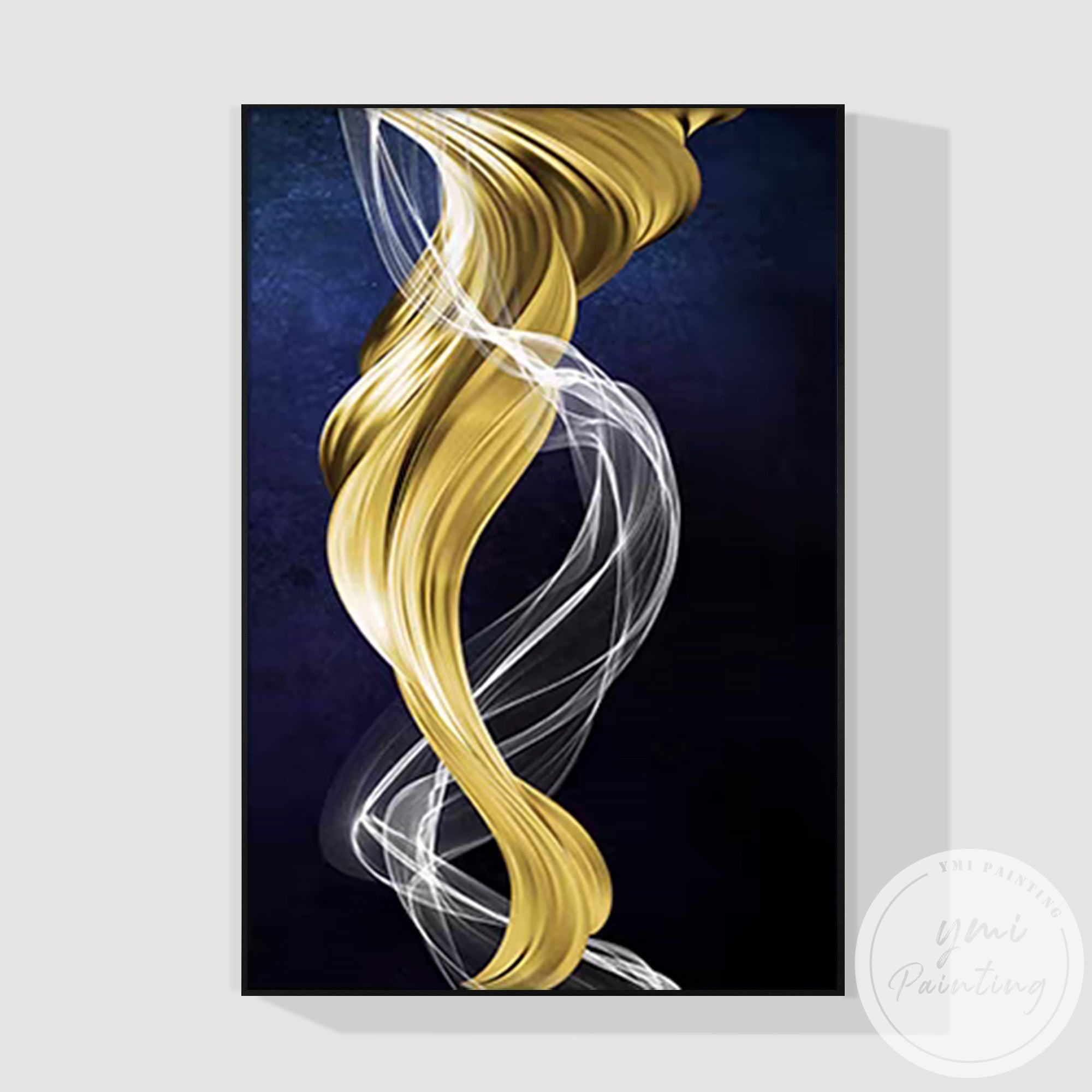 Luxury modern ribbon style painting for elegant home interiors