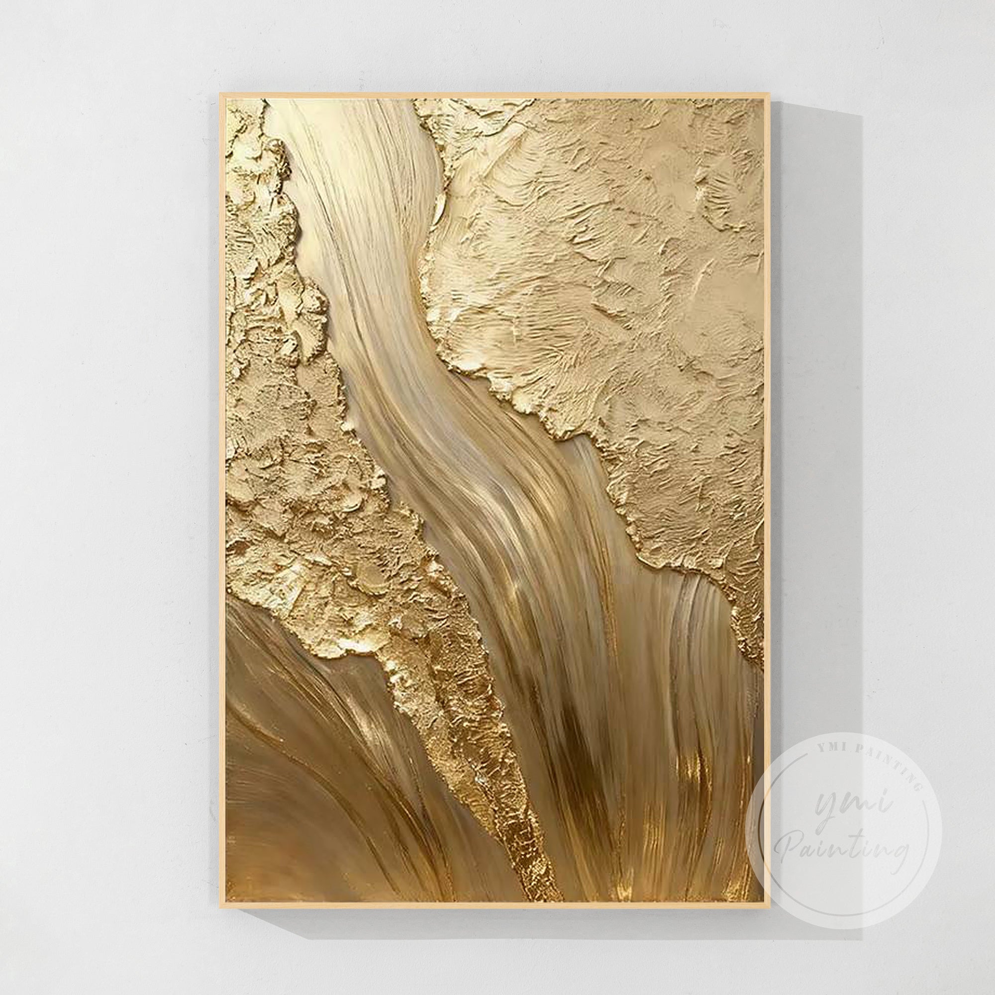 Luxury gold metallic wall art 