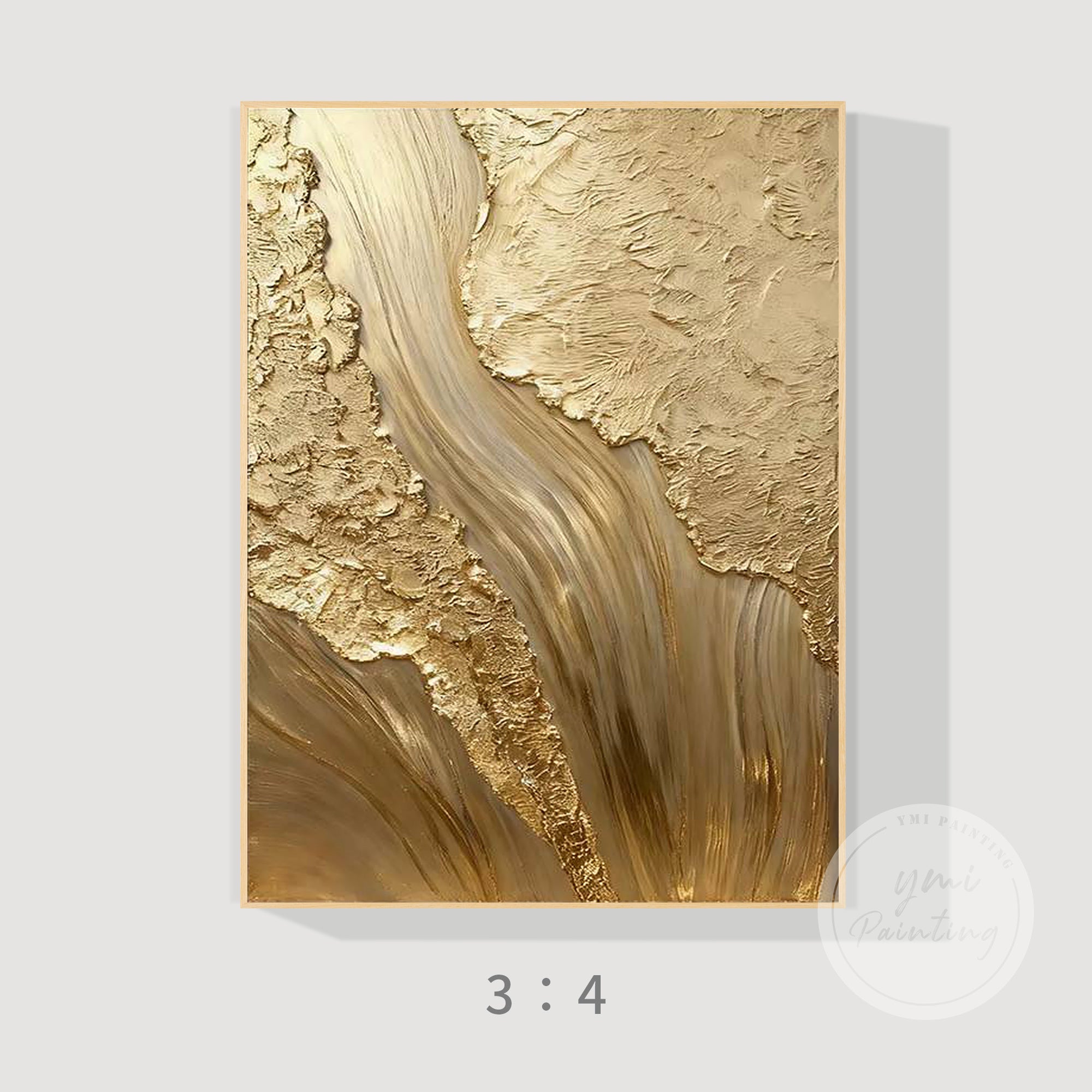Elegant vertical gold abstract 