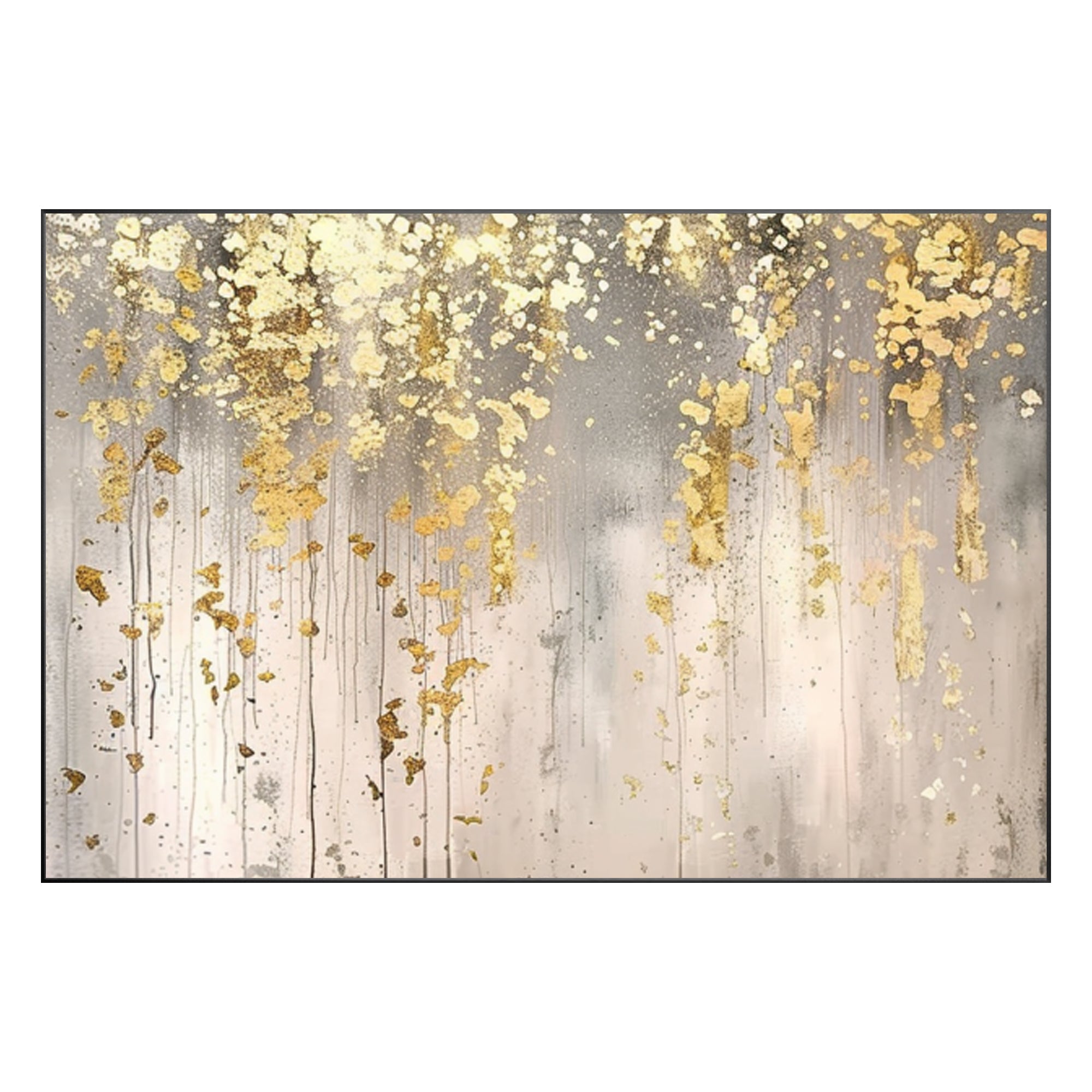 gold leaf flower art