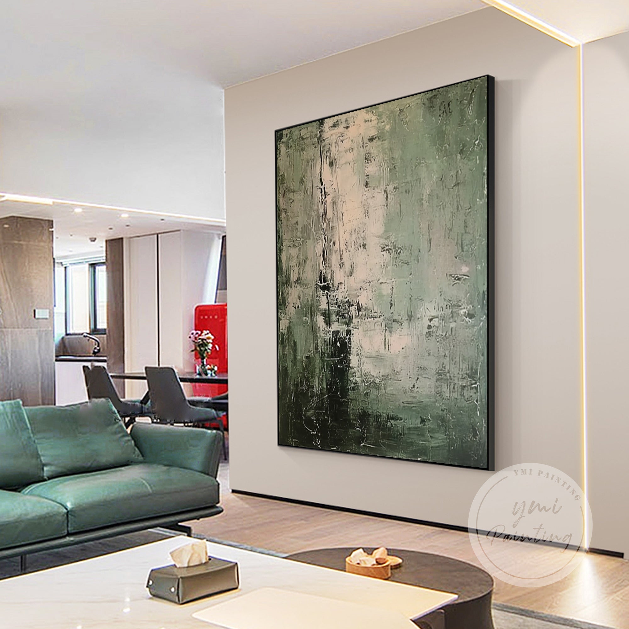 green beige handmade wall décor