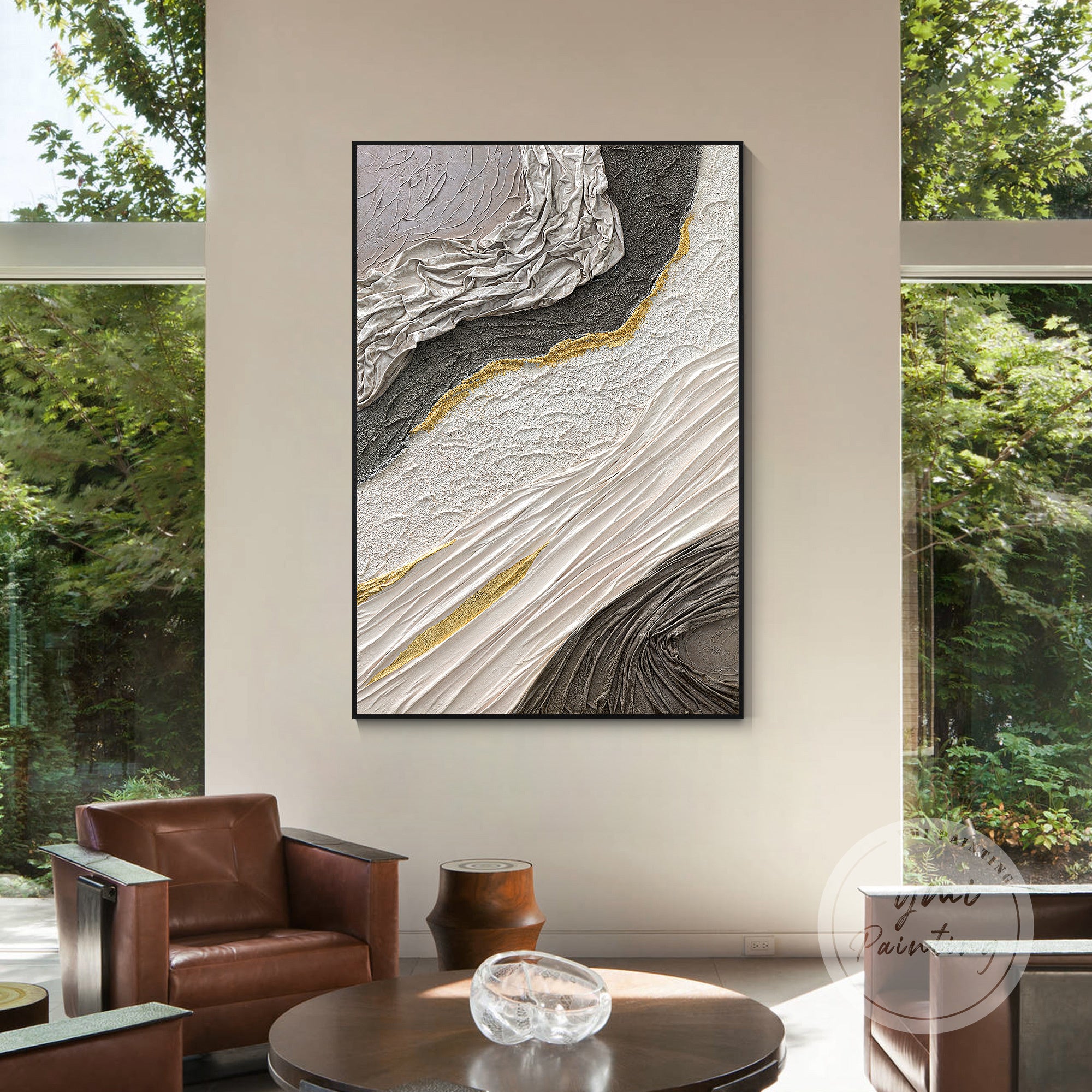 Textured abstract painting with 