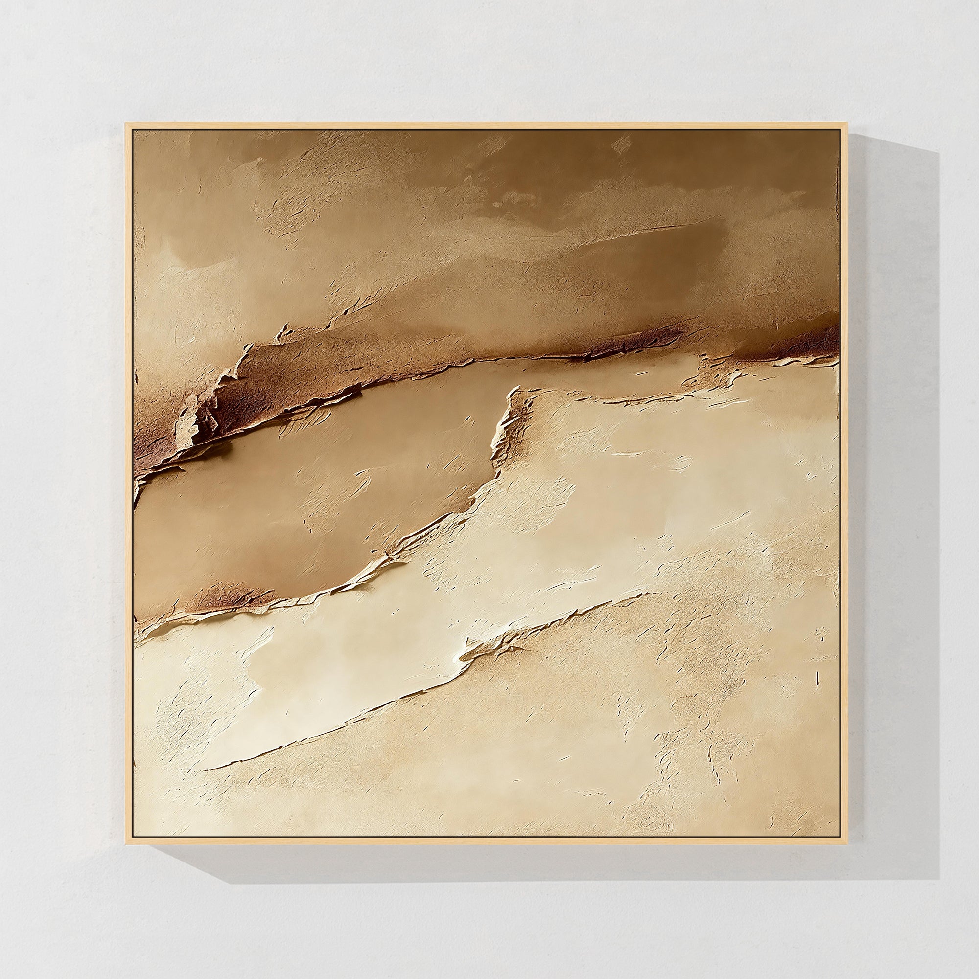 large beige textured abstract wall art living room above sofa