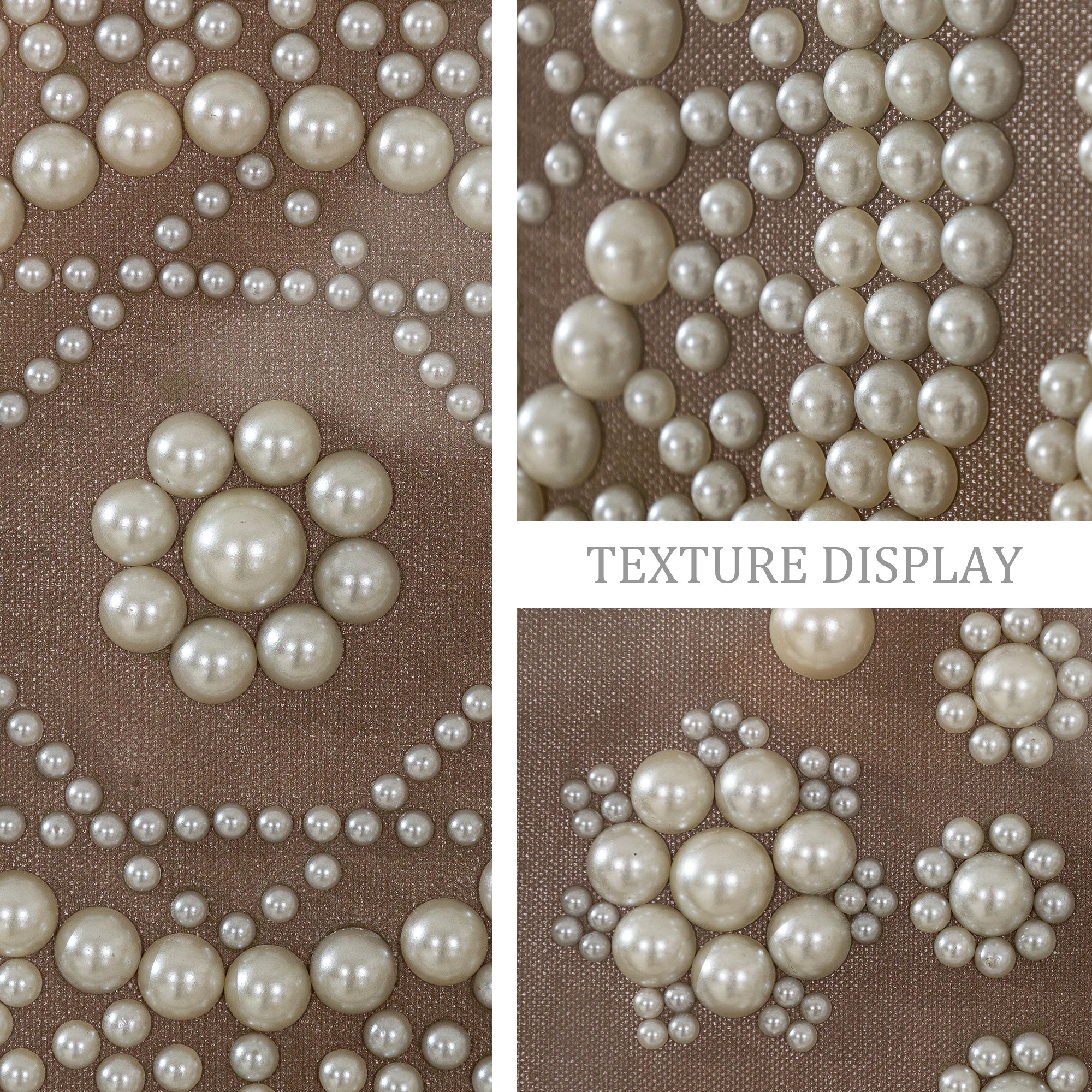 Handcrafted mandala pattern made of pearls, symbolizing balance and clarity.