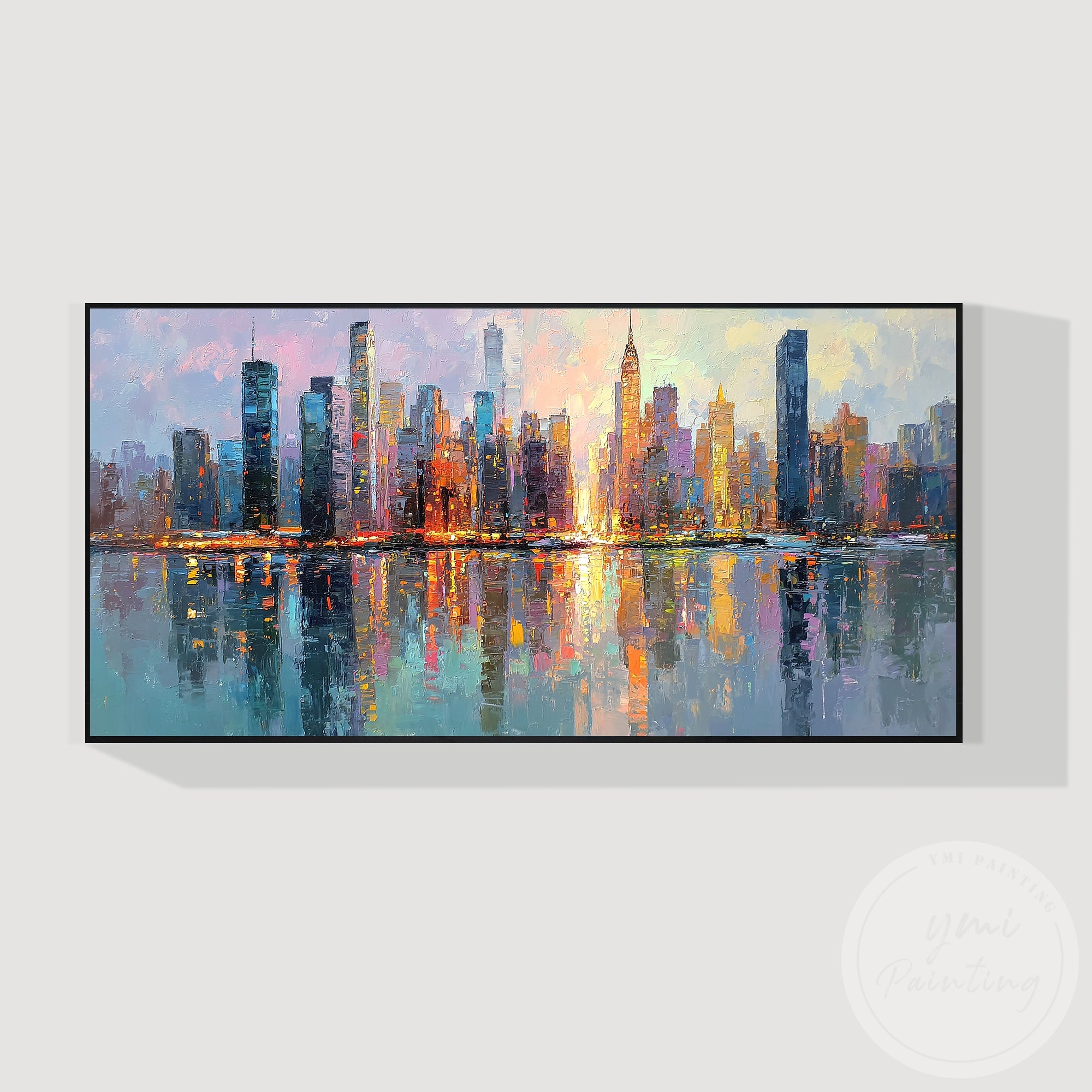 Contemporary urban NYC skyline canvas art home decor style