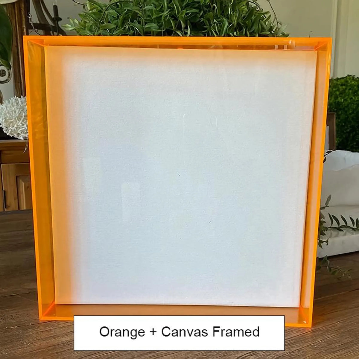 Green transparent acrylic frame box for creative art displays