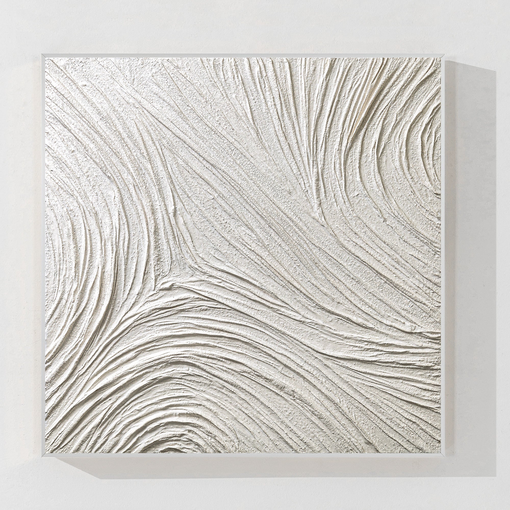 Große weiße abstrakte strukturierte Wand